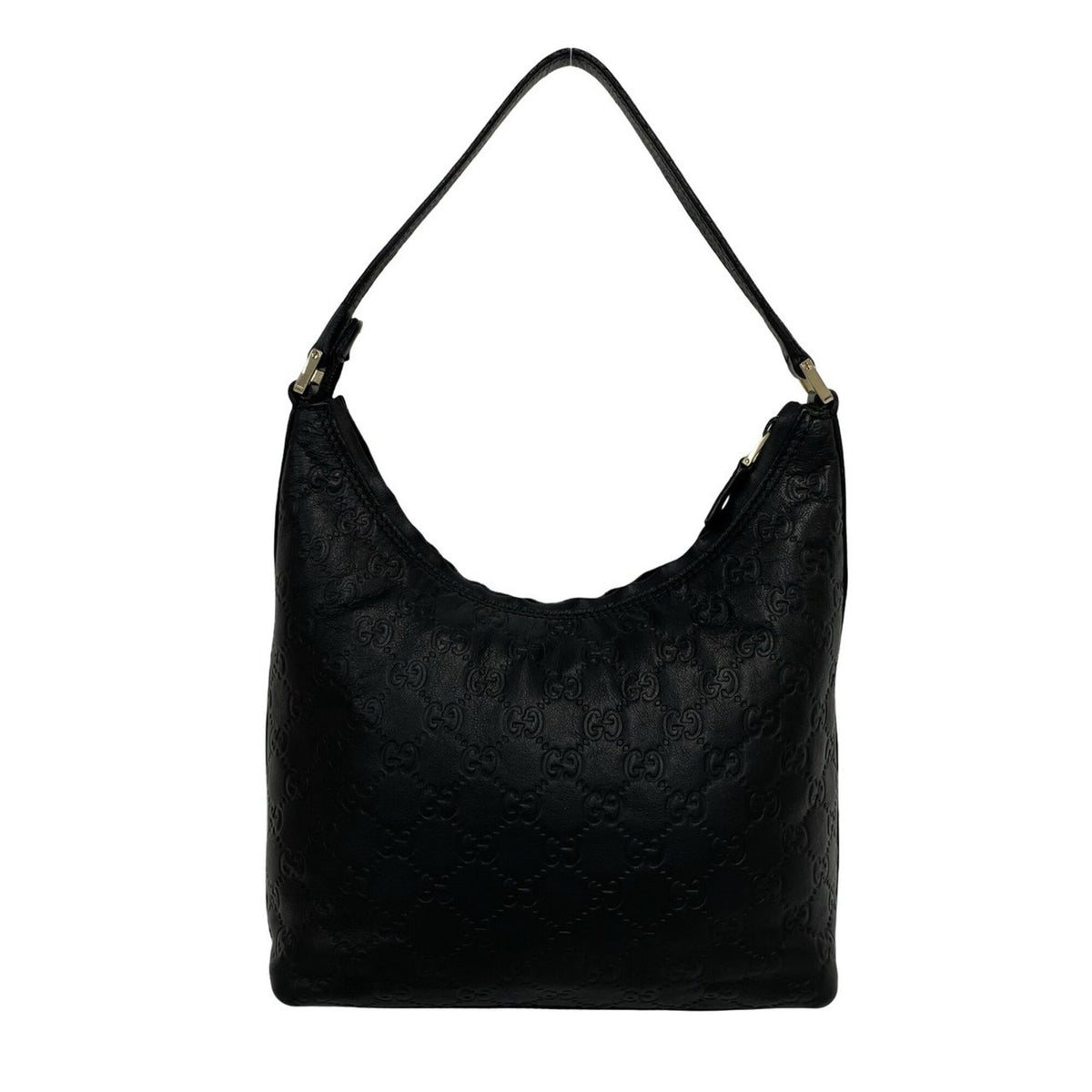 Gucci Black Leather Shoulder Bag Tote Bag (Pre-Owned)