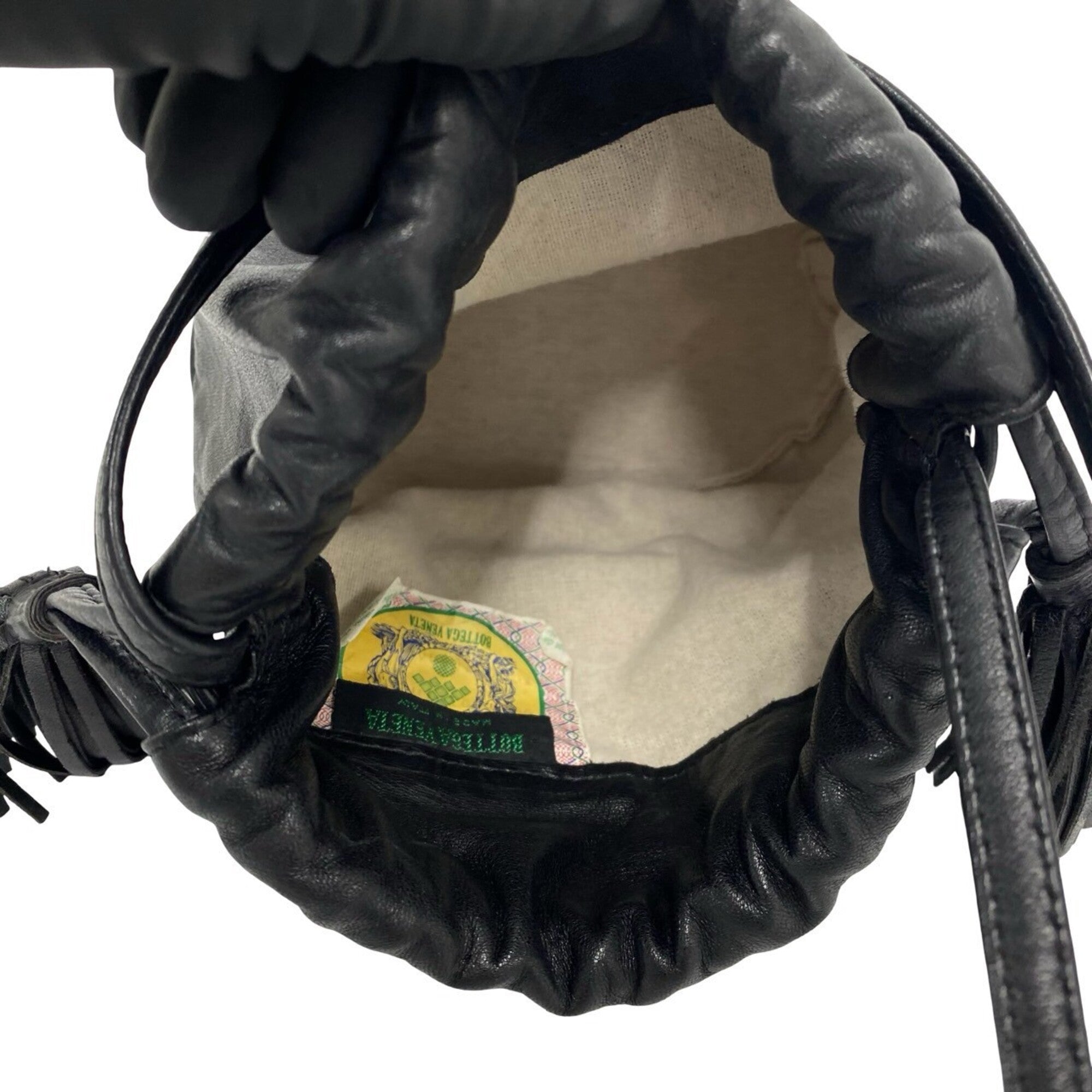 Bottega Veneta Black Leather Shoulder Bag (Pre-Owned)