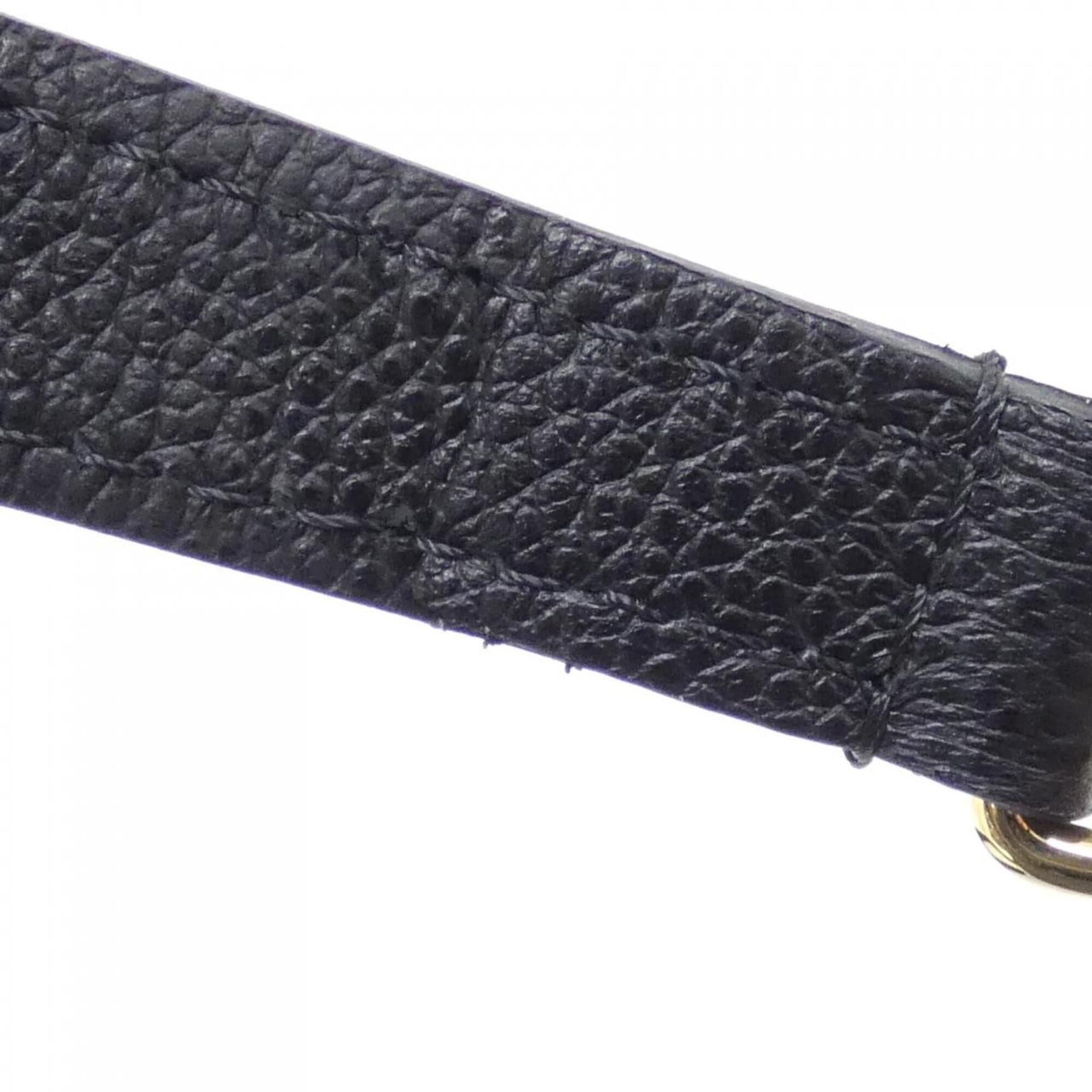 Louis Vuitton Black Leather Shoulder Bag (Pre-Owned)