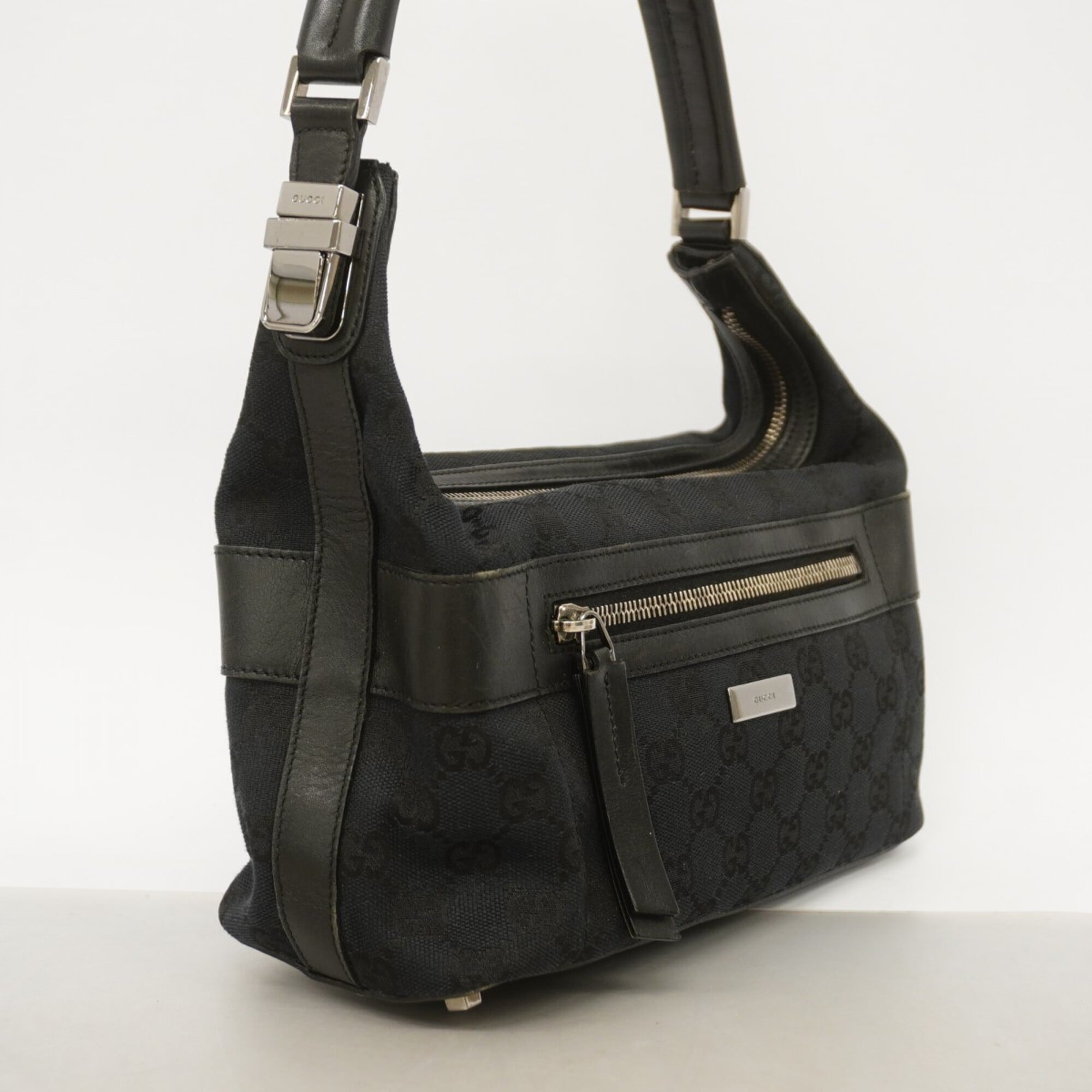 Gucci Black Canvas Handbag (Pre-Owned)