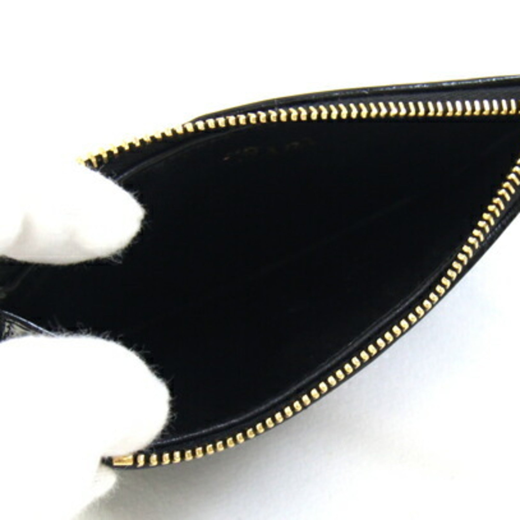 Prada Black Leather Card Wallet (Pre-Owned)