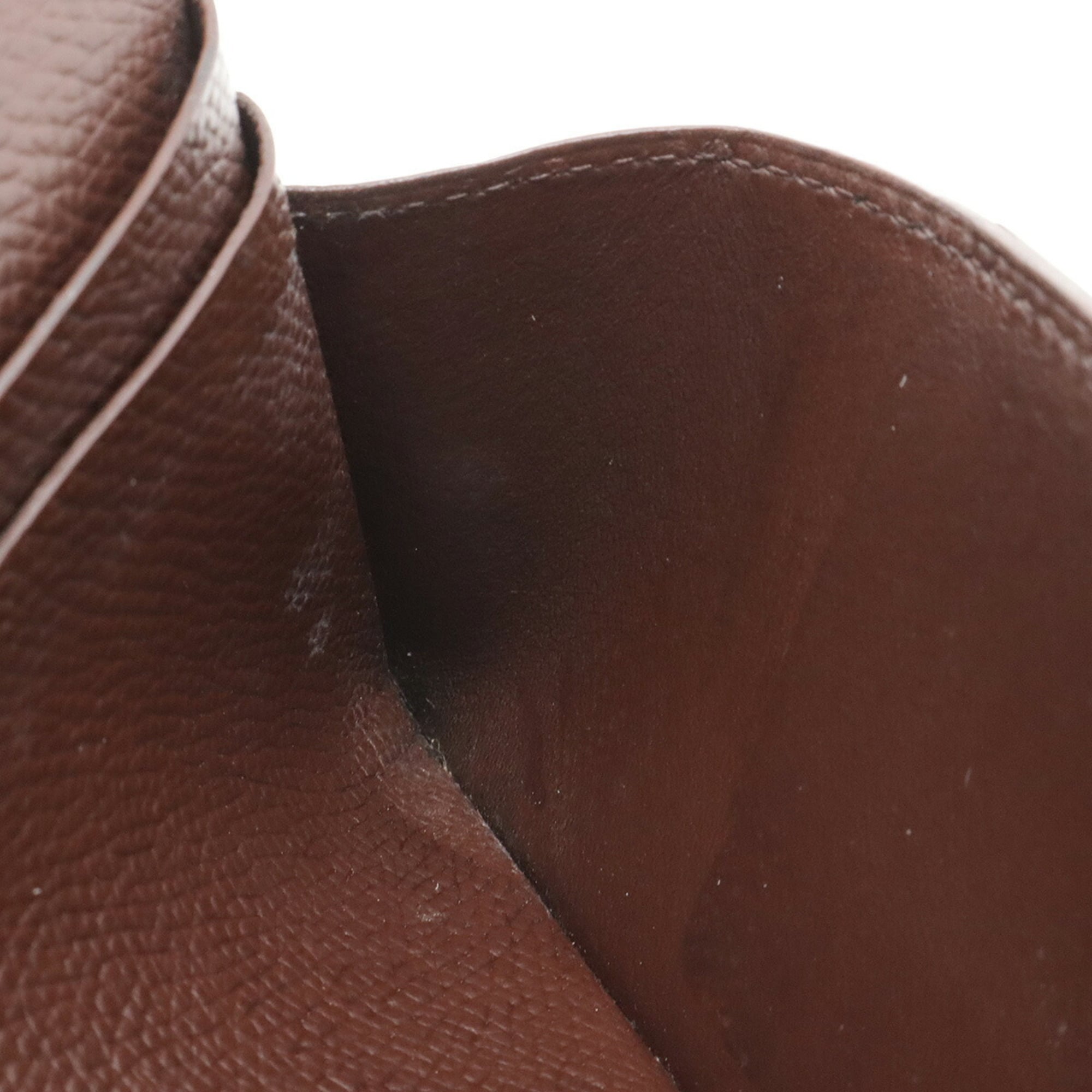 Hermes Dark Brown Epsom Leather Long Wallet (Bi-Fold) (Pre-Owned)
