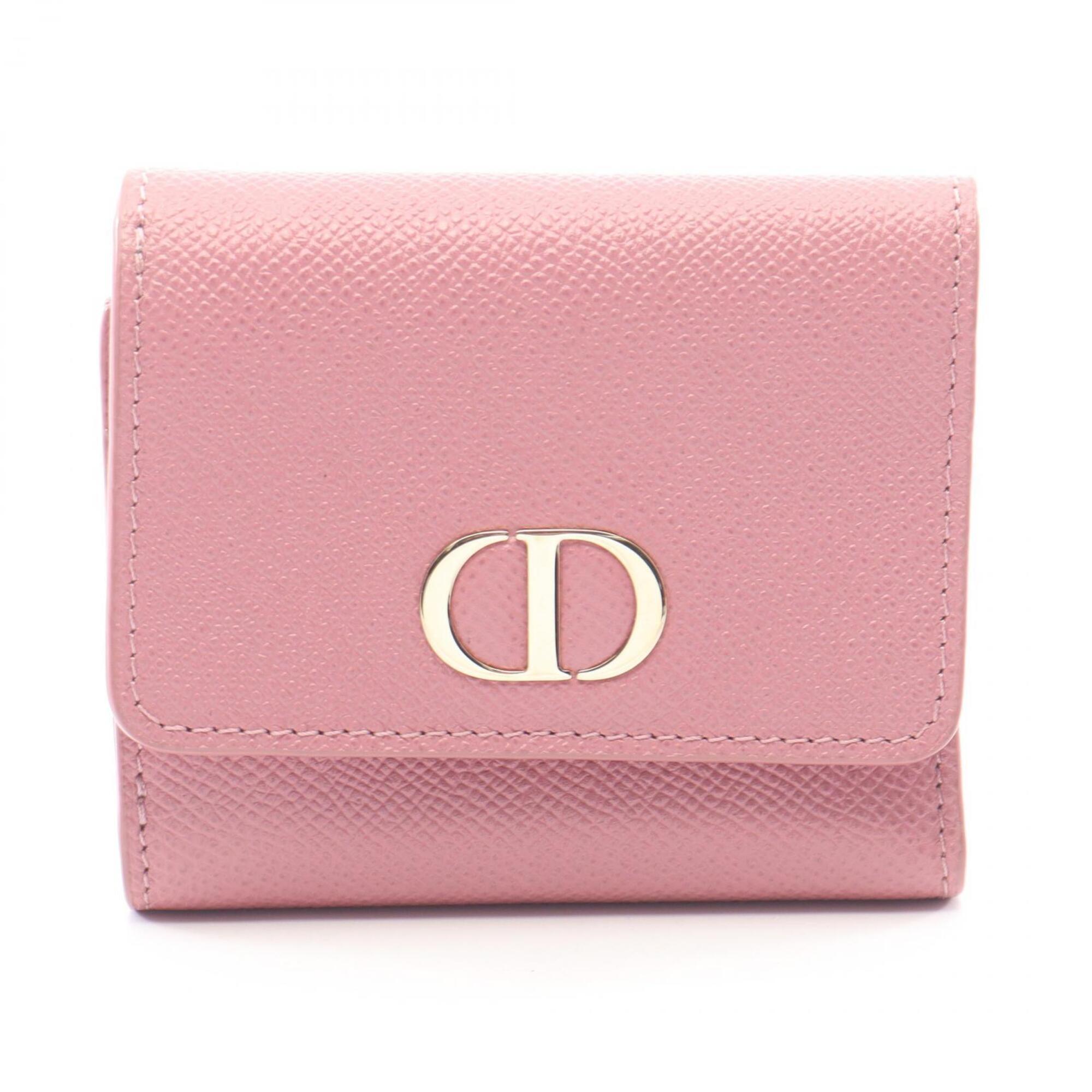 Christian Dior Pink Leather Wallet (Tri-Fold) (Pre-Owned)