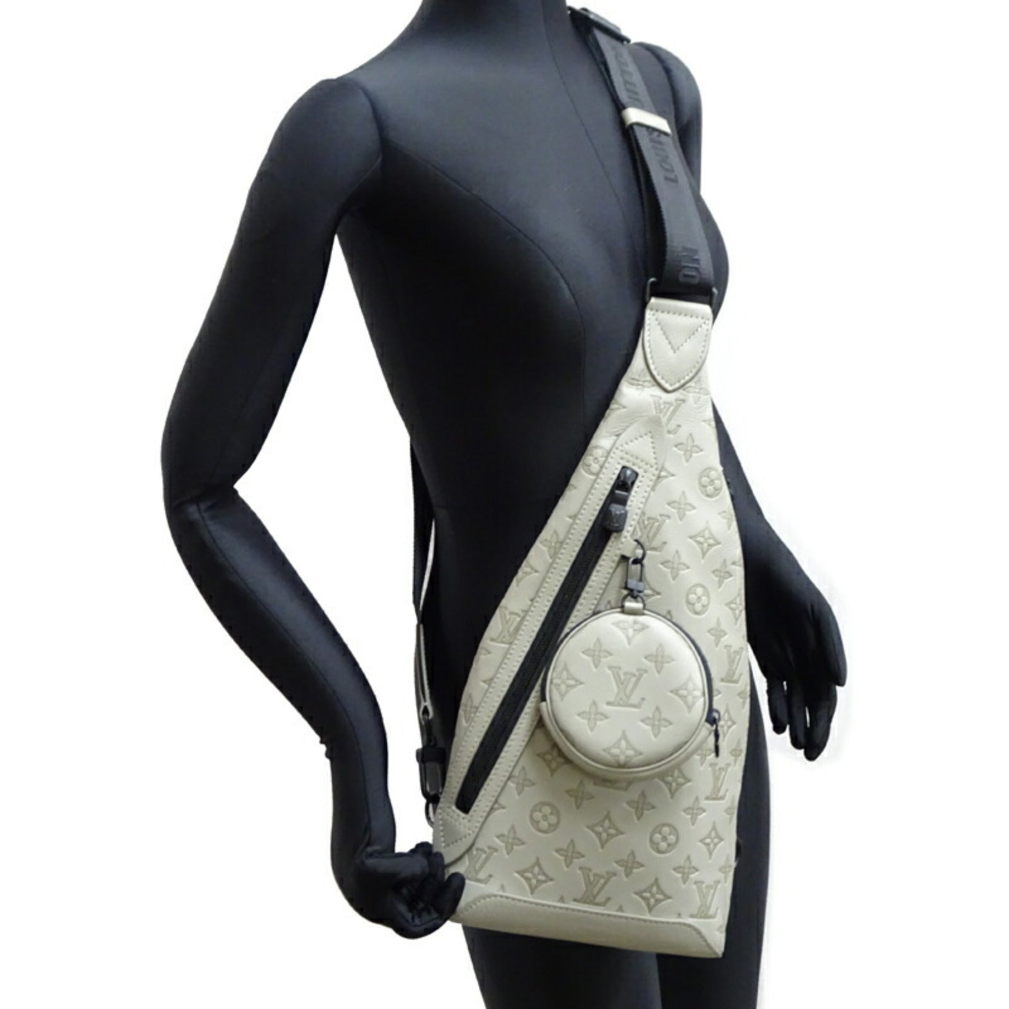 Louis Vuitton Gray Sable Monogram Shadow Pouch Sling Bag (Pre-Owned)