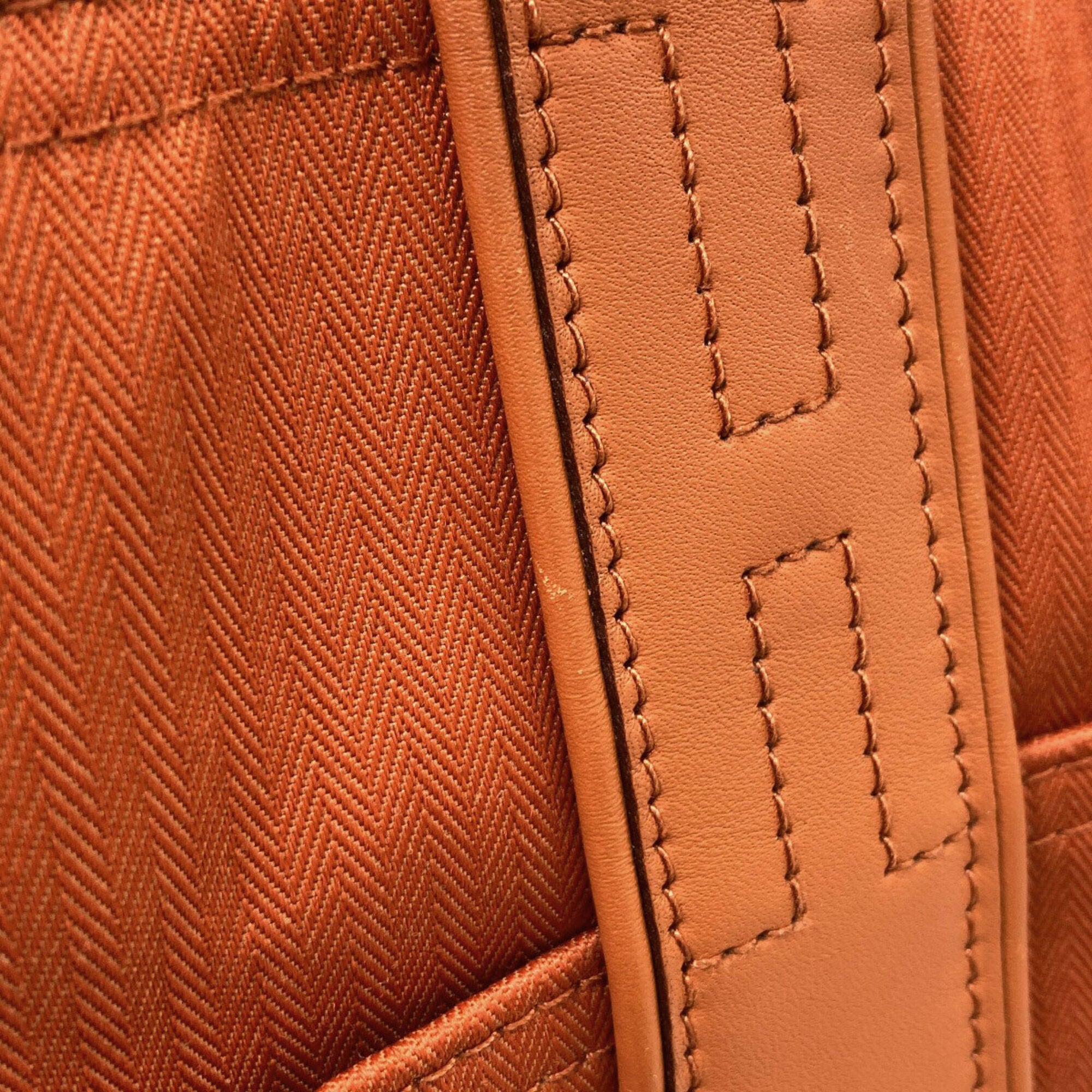 Hermes Acapulco Orange Cotton Polyester Handbag (Pre-Owned)