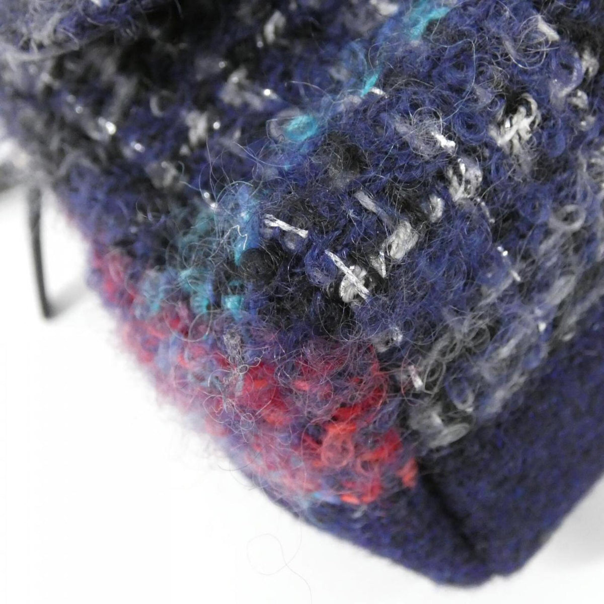 Chanel Multi-Color Navy Tweed Shoulder Bag (Pre-Owned)