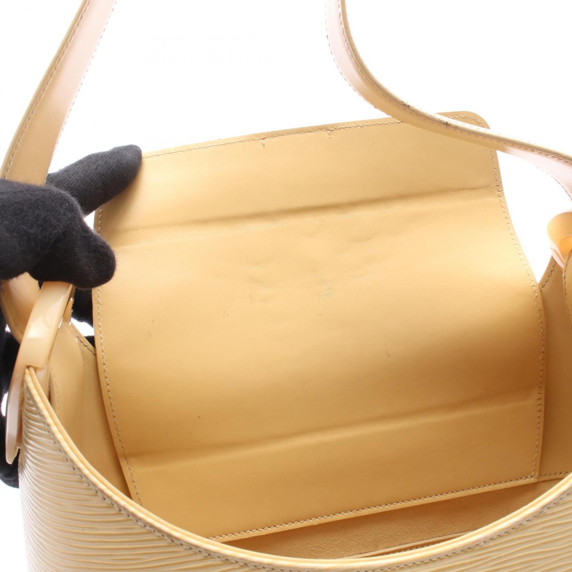 Louis Vuitton Beige Leather Handbag Shoulder Bag (Pre-Owned)