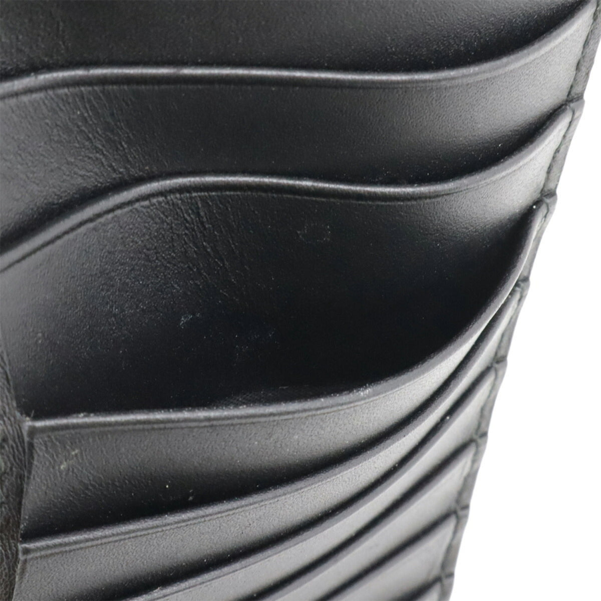 Bottega Veneta Intrecciato Black Leather Long Bill Wallet (Bi-Fold) (Pre-Owned)