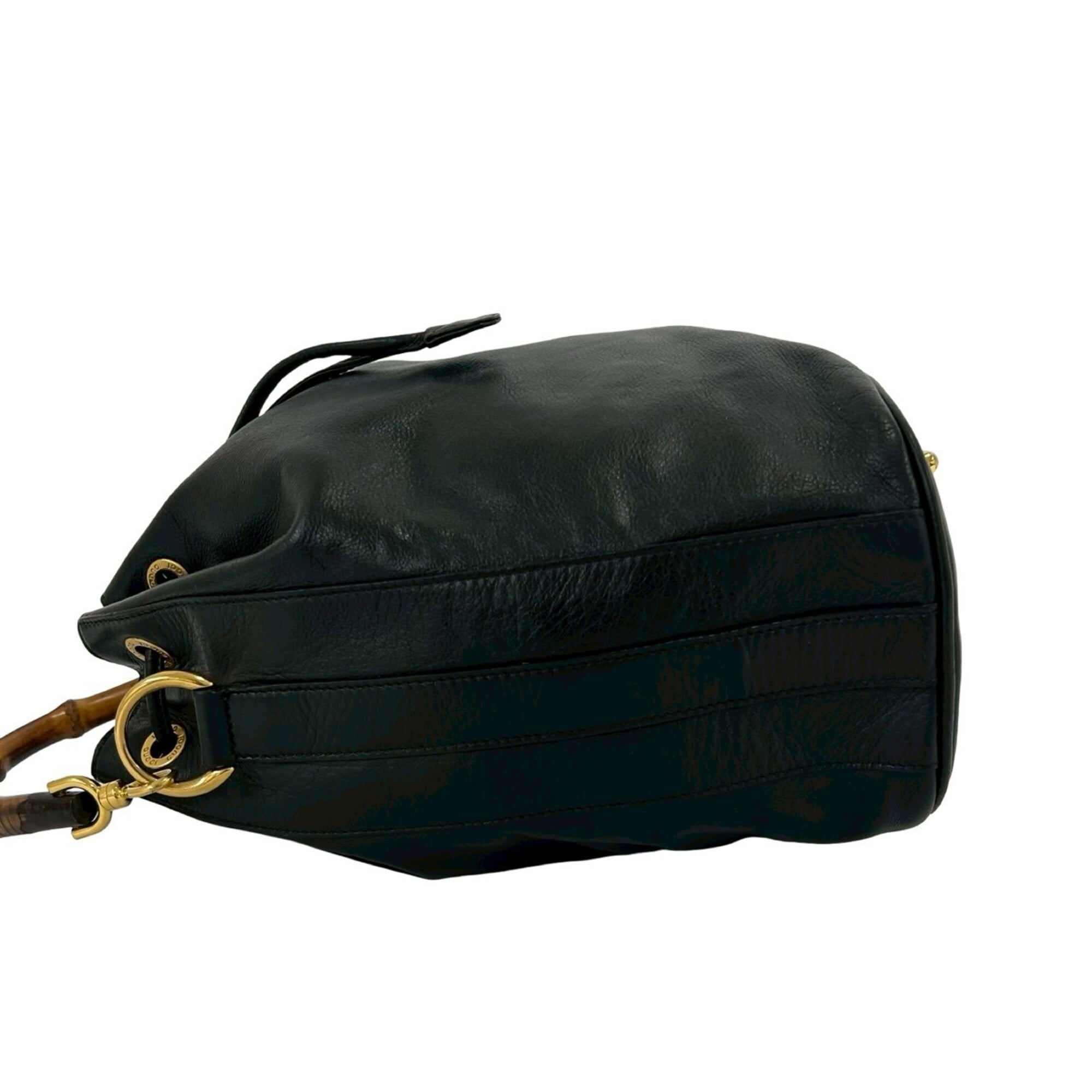 Gucci Black Leather Handbag Shoulder Bag (Pre-Owned)