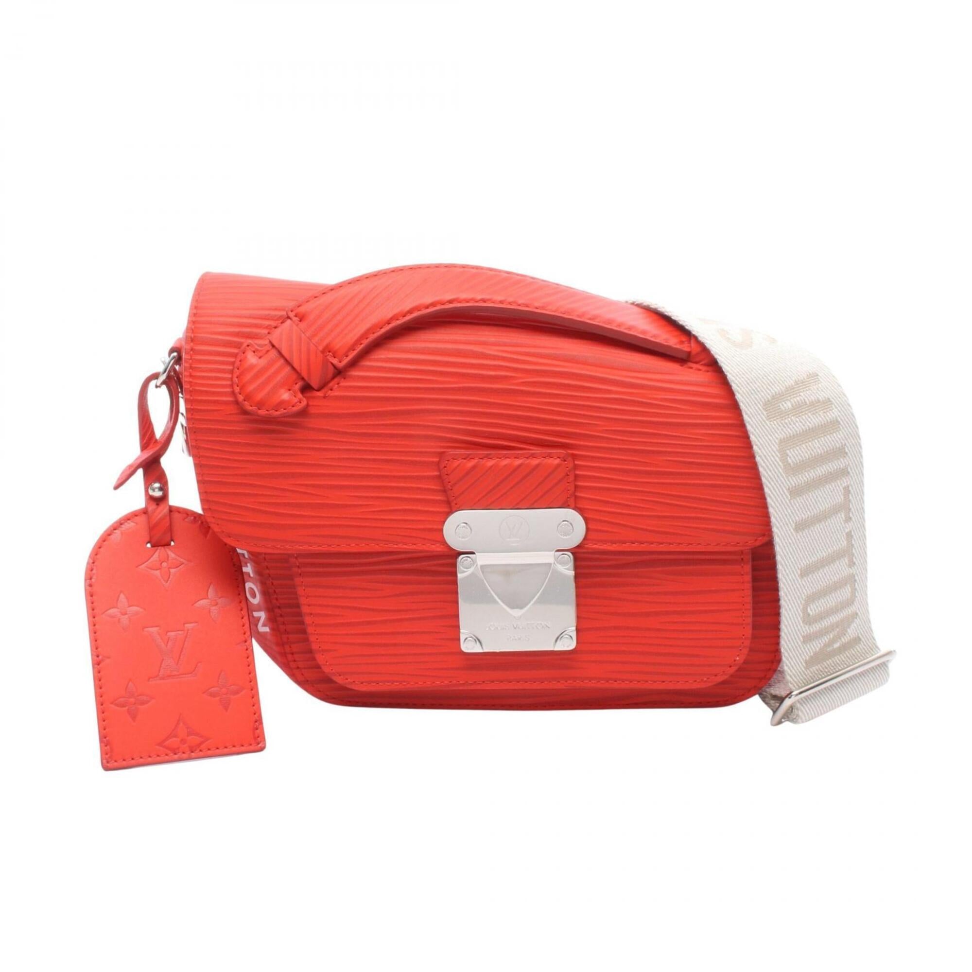 Louis Vuitton Red Color Leather Handbag (Pre-Owned)