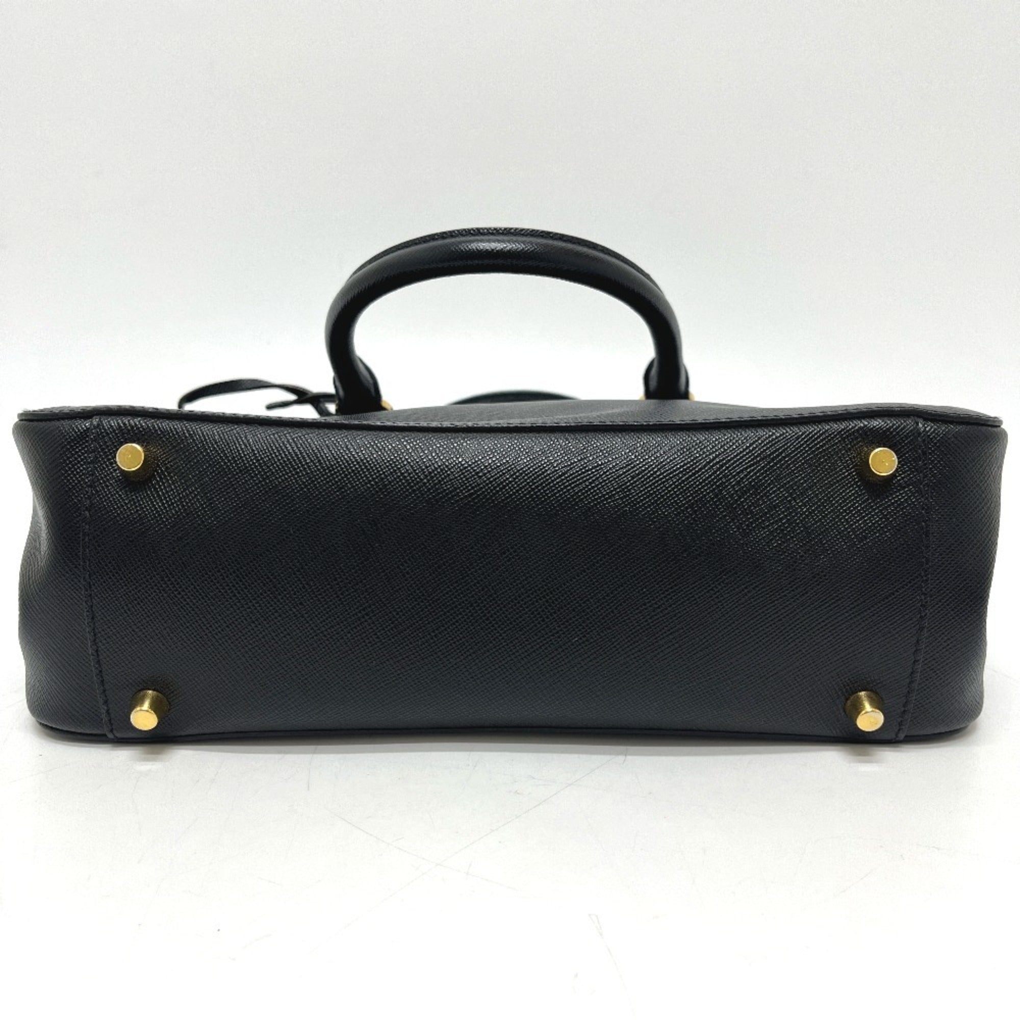 Prada Saffiano Black Leather Handbag (Pre-Owned)