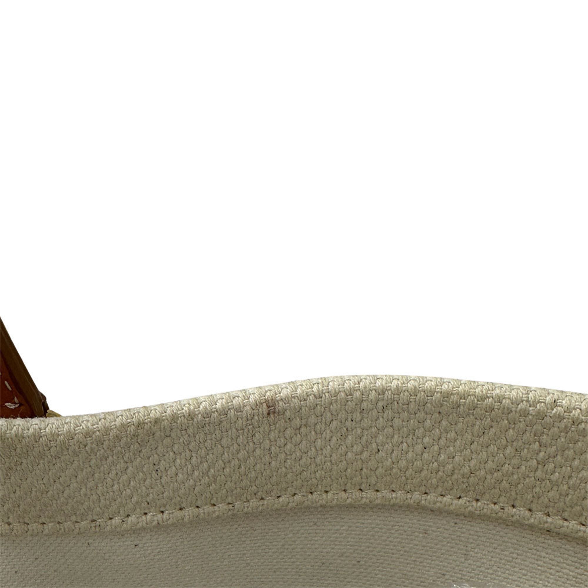 Celine Brown White Canvas Handbag Tote Bag (Pre-Owned)