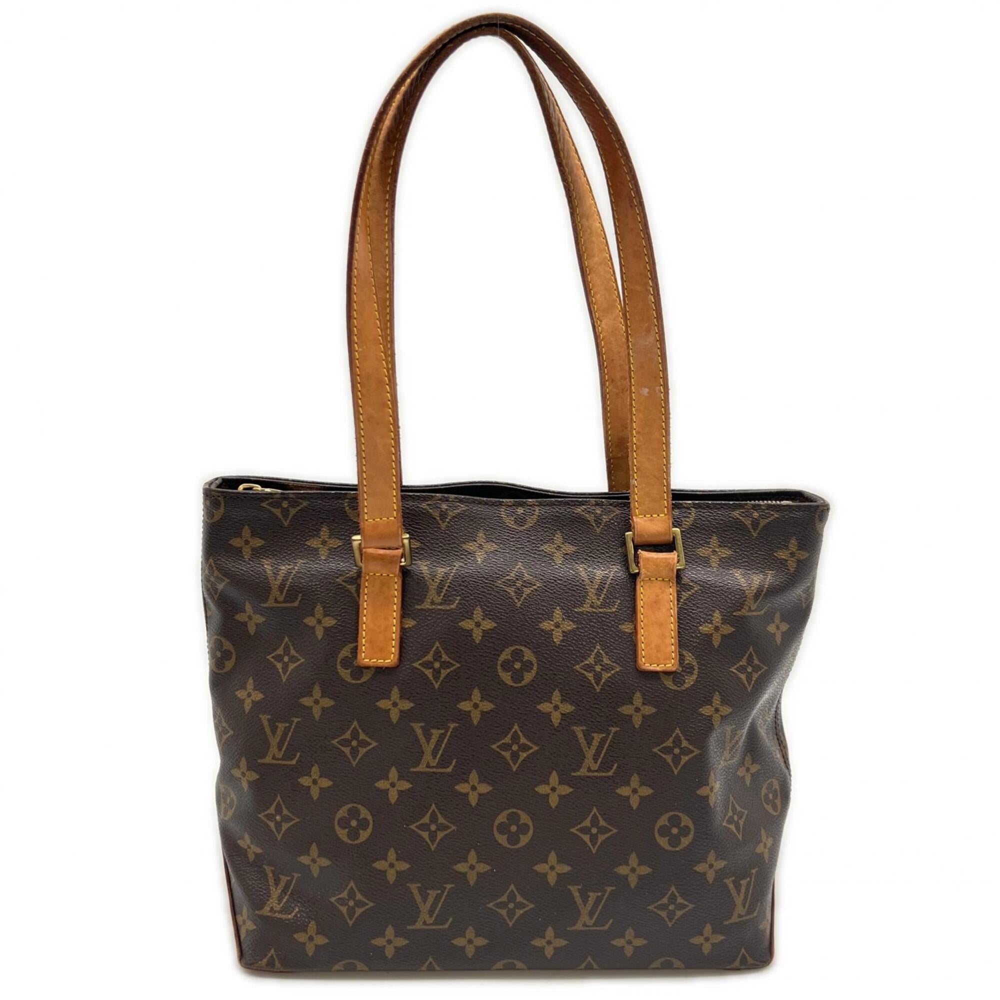 Louis Vuitton Monogram Brown Coated Canvas Leather Handbag (Pre-Owned)