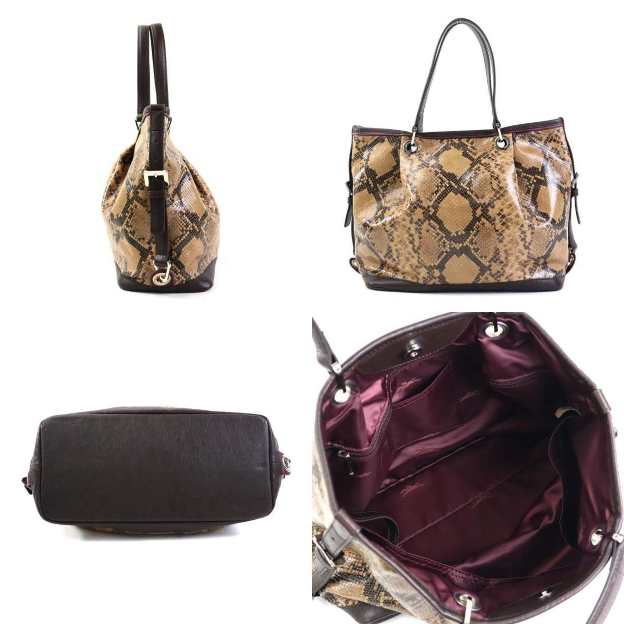 Longchamp Brown Leather Handbag (Pre-Owned)