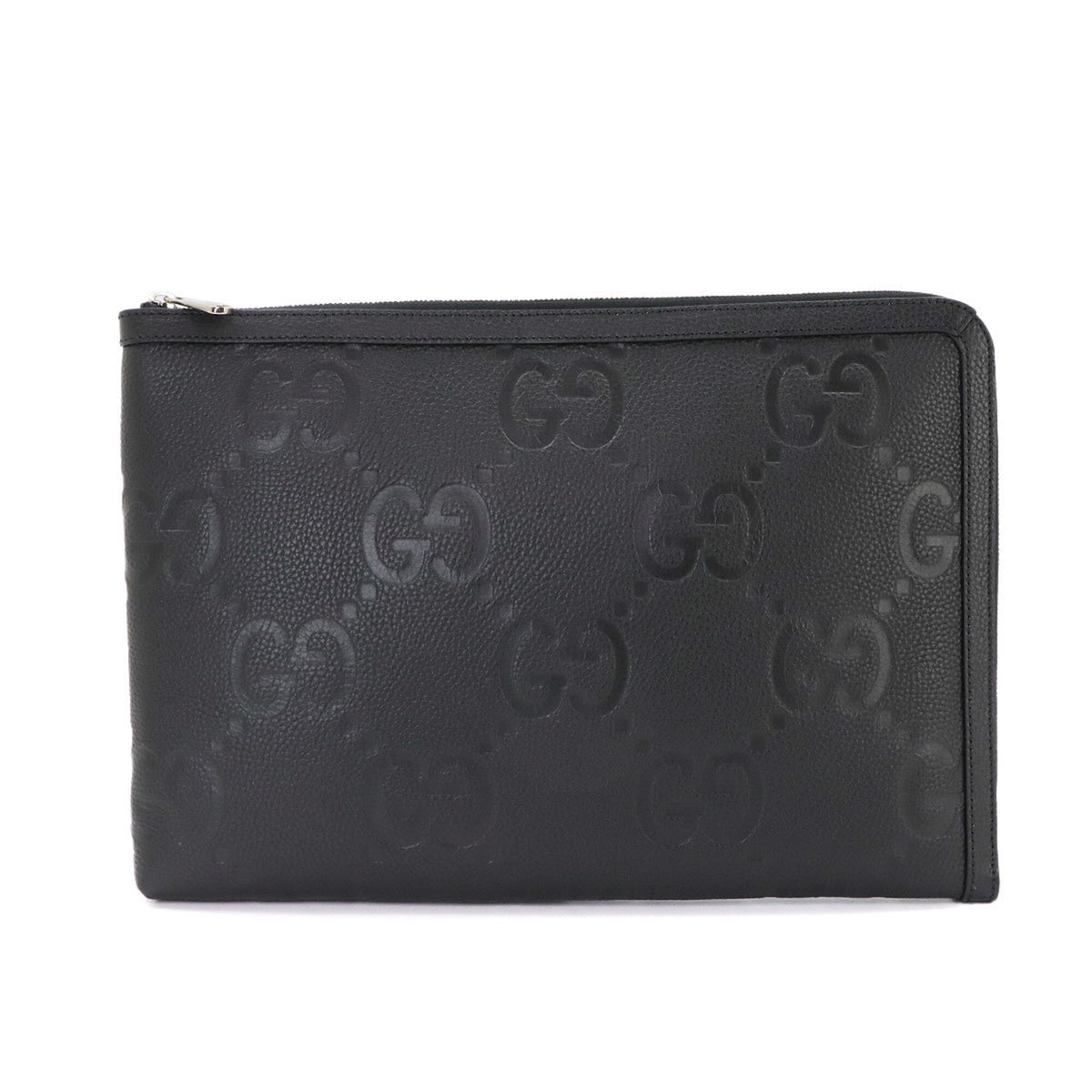 Gucci Black Leather Clutch Bag Document Case (Pre-Owned)