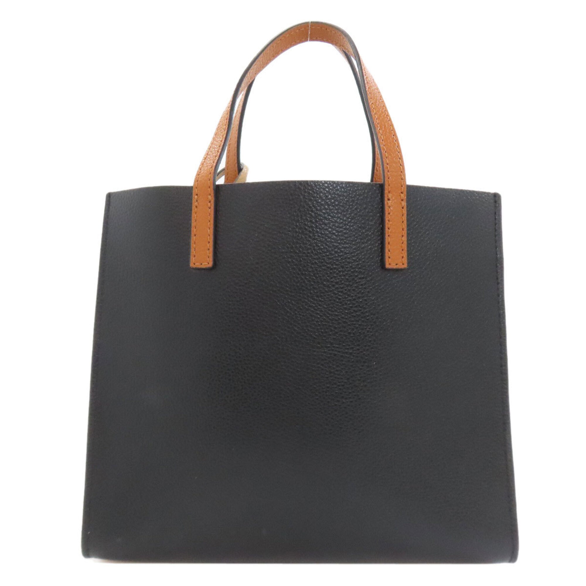 Marc Jacobs Black White Leather Handbag (Pre-Owned)