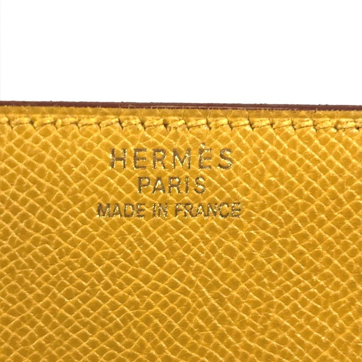 Hermes Yellow Courchevel Leather Briefcase Handbag (Pre-Owned)