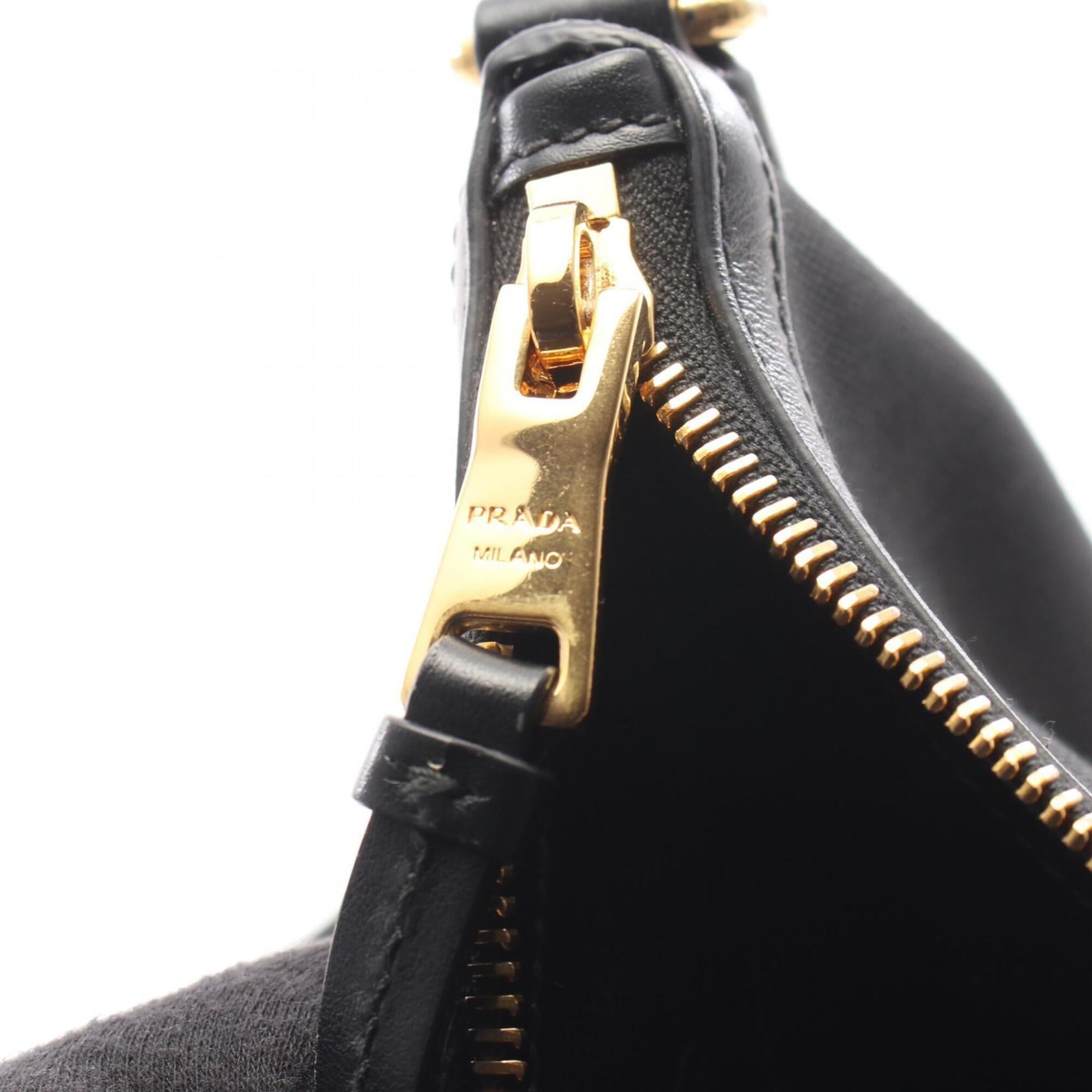 Prada Black Canvas Leather Handbag (Pre-Owned)