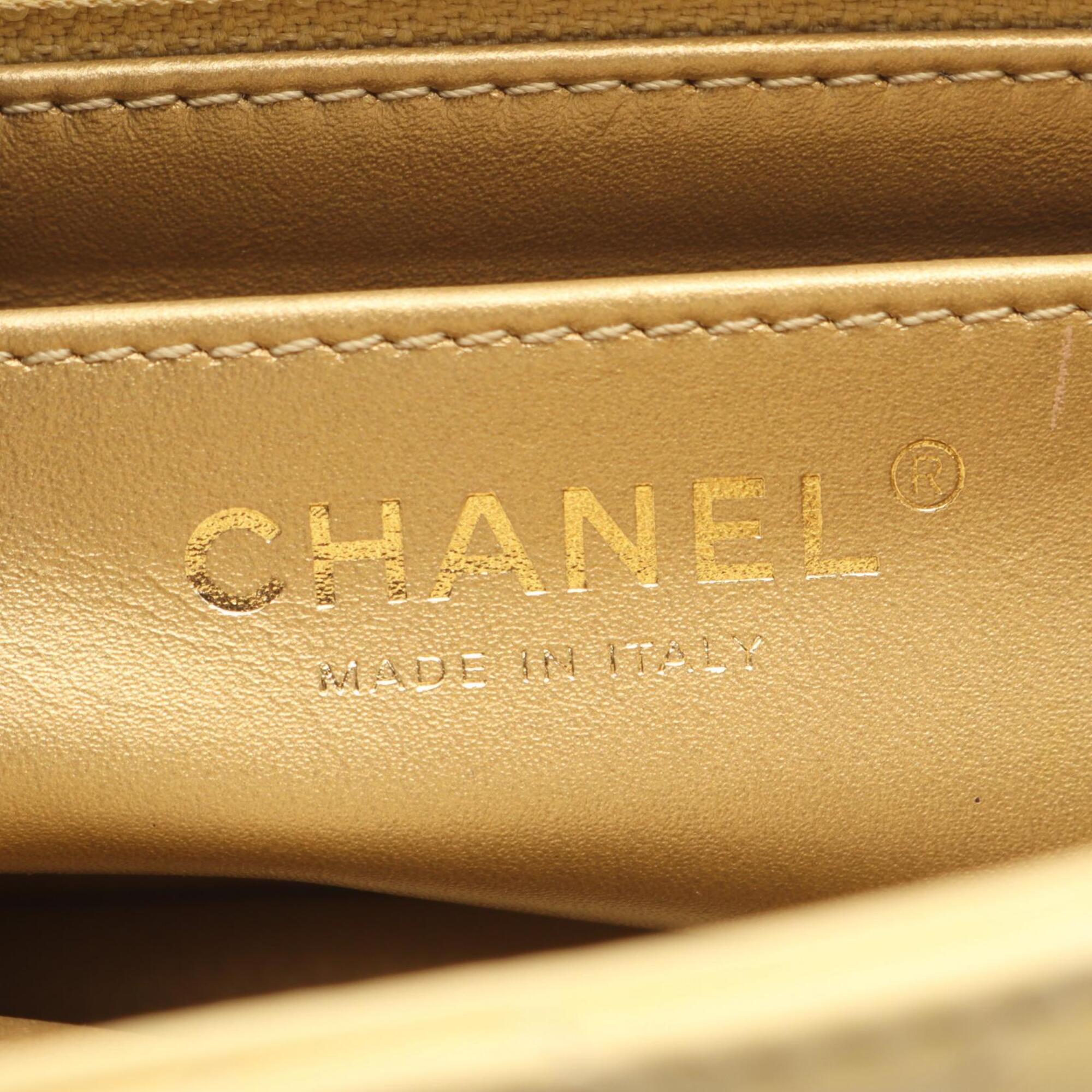 Chanel Yellow Leather Handbag Shoulder Bag (Pre-Owned)