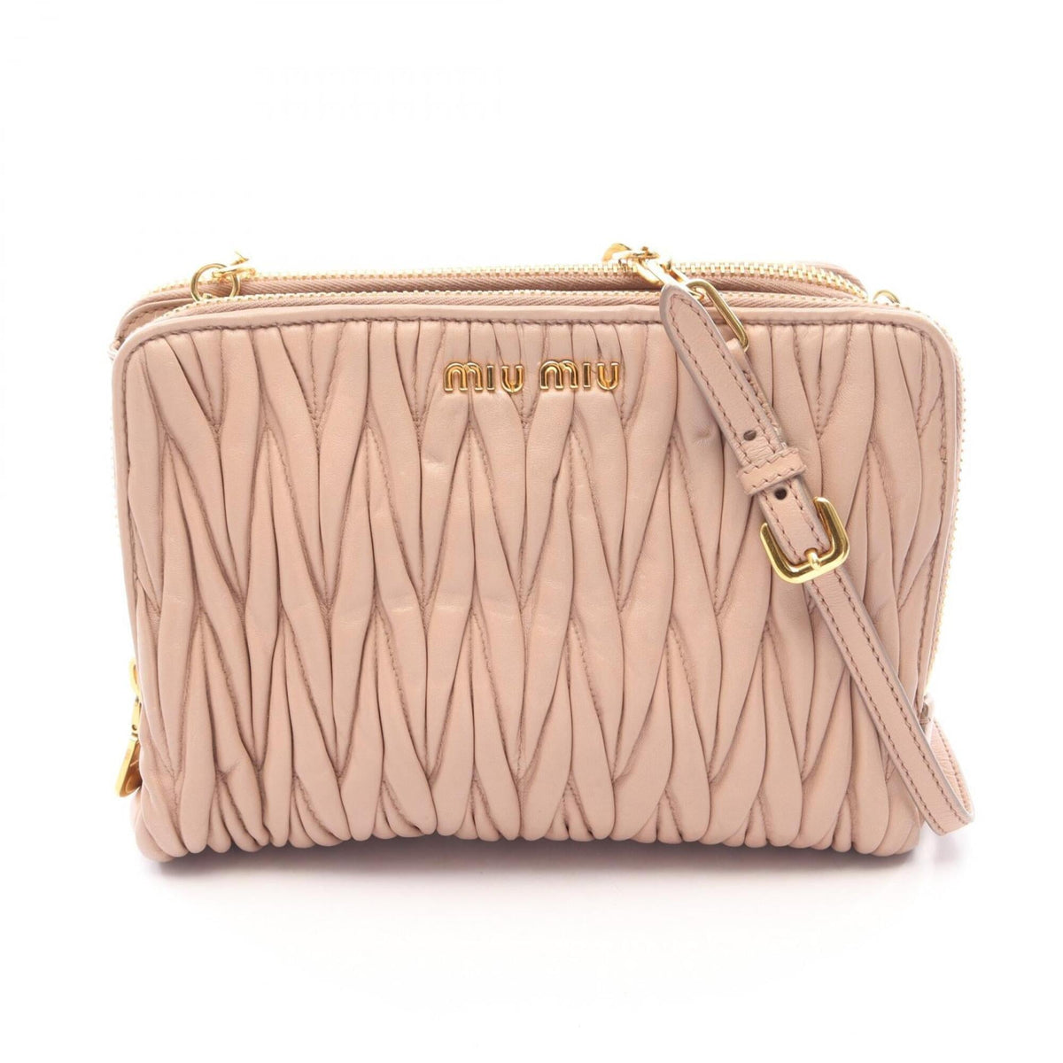 Miu Miu Matelasse Pink Leather Handbag Shoulder Bag (Pre-Owned)