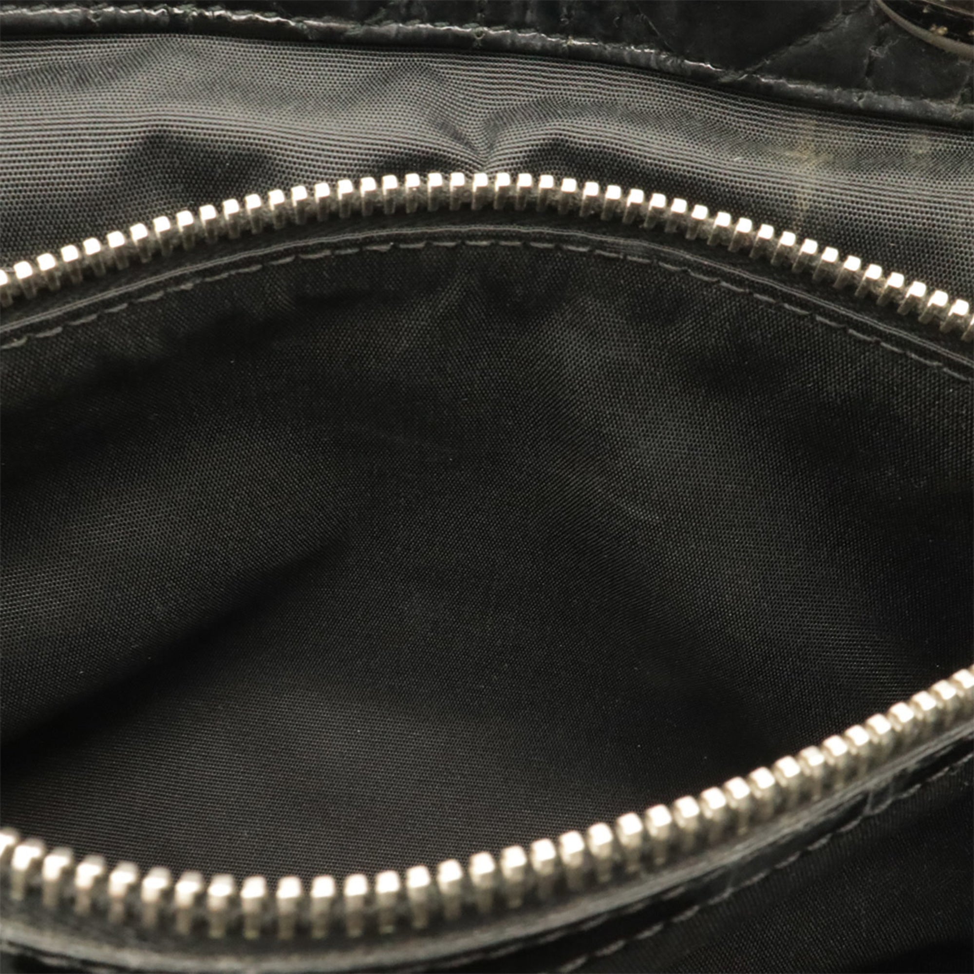 Christian Dior Black Leather Handbag Tote Bag (Pre-Owned)