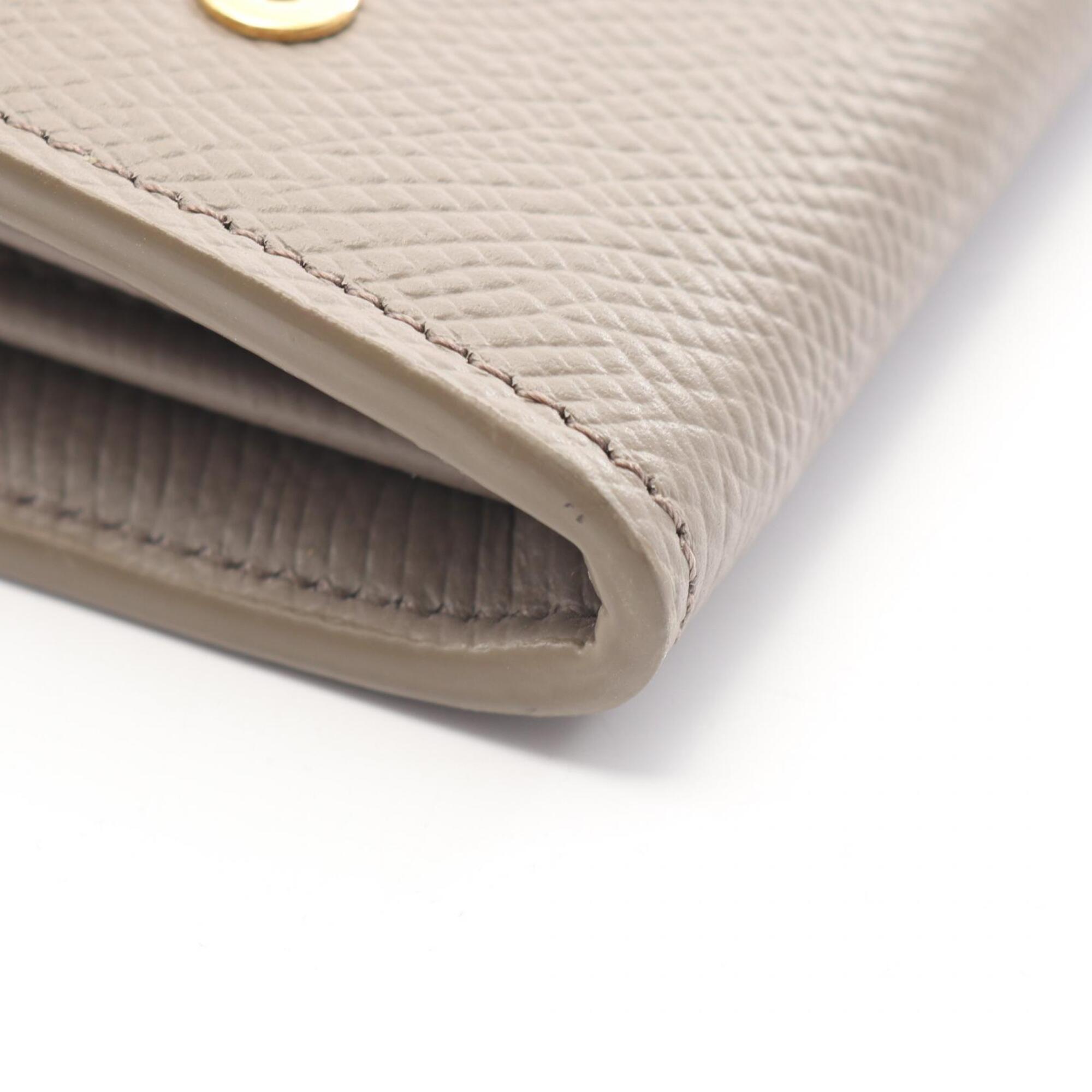 Celine Beige Leather Long Wallet (Bi-Fold) (Pre-Owned)