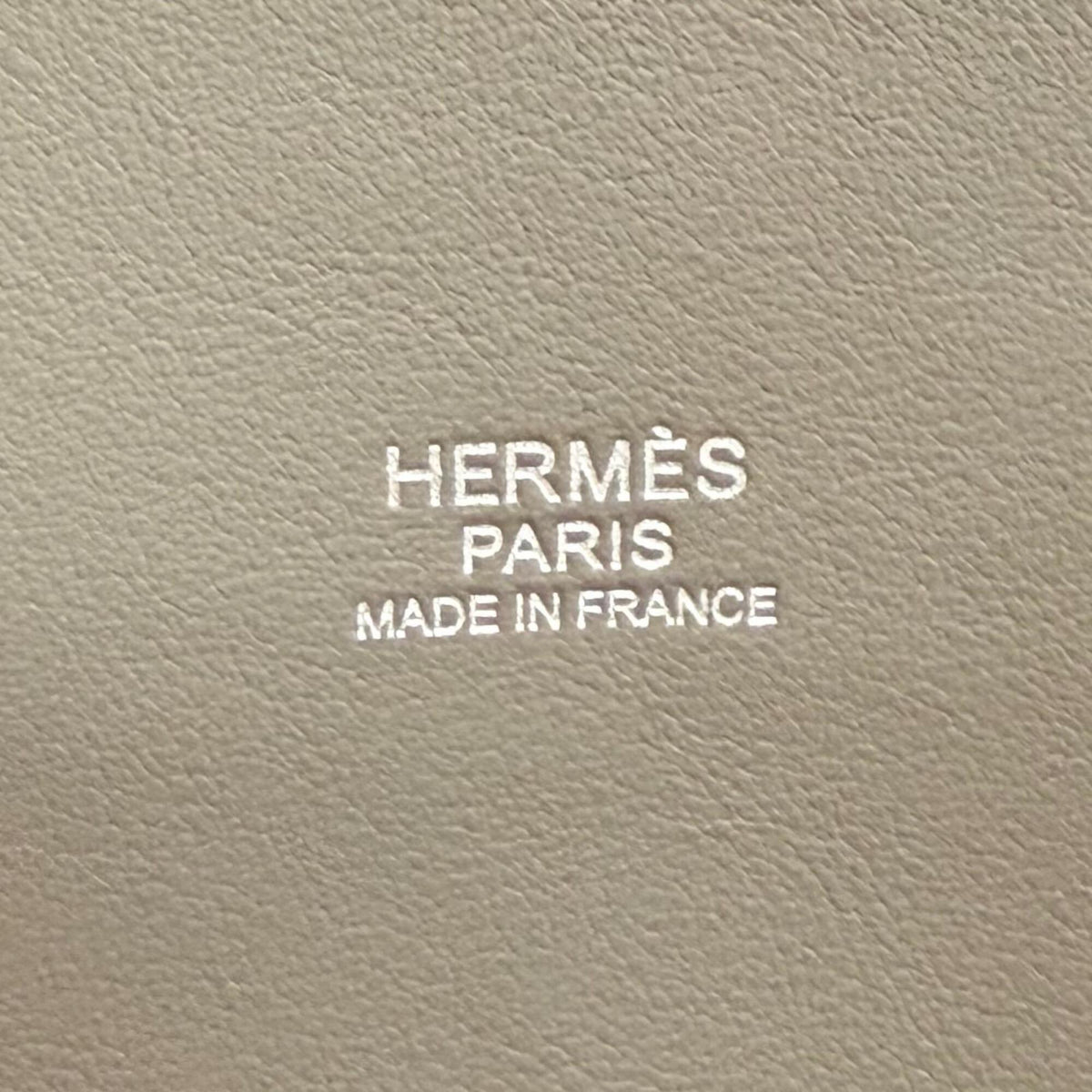 Hermes Etain Taurillon Clemence Leather Handbag (Pre-Owned)