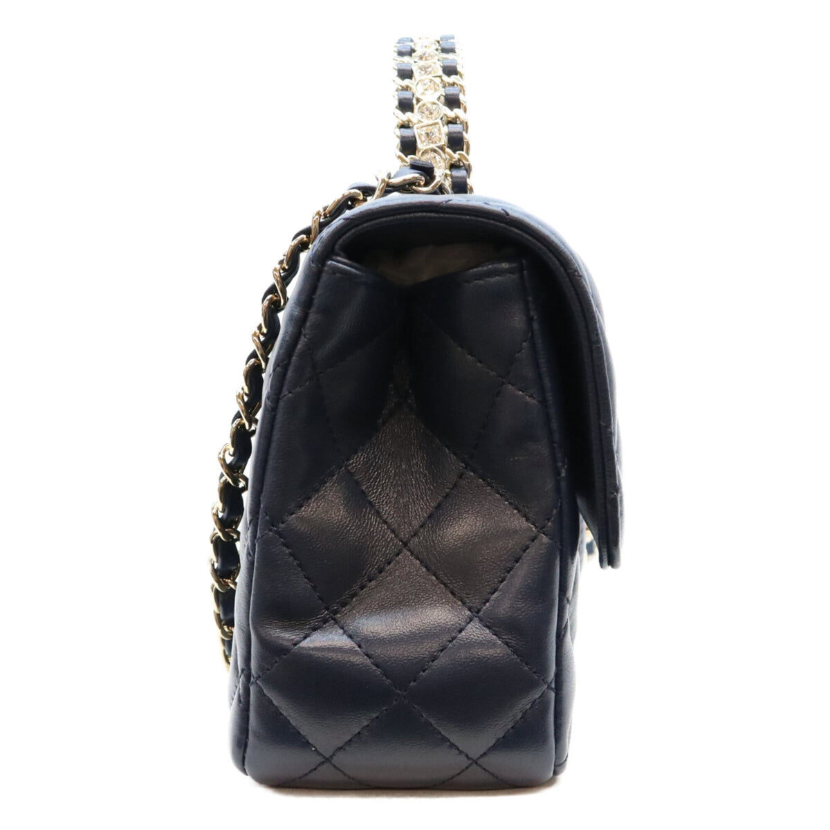 Chanel Navy Leather Shoulder Bag (Pre-Owned)