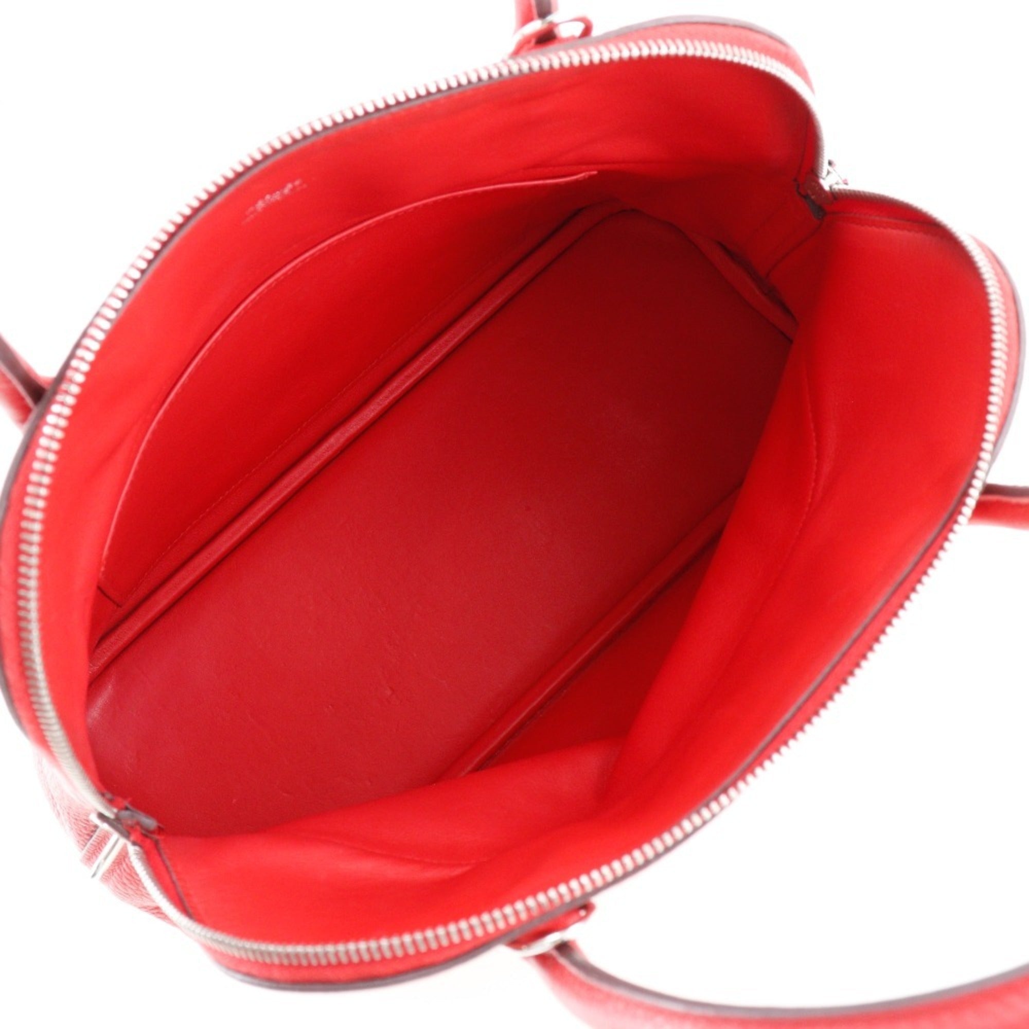 Hermes Bolide Red Color Taurillon Clemence Leather Handbag (Pre-Owned)