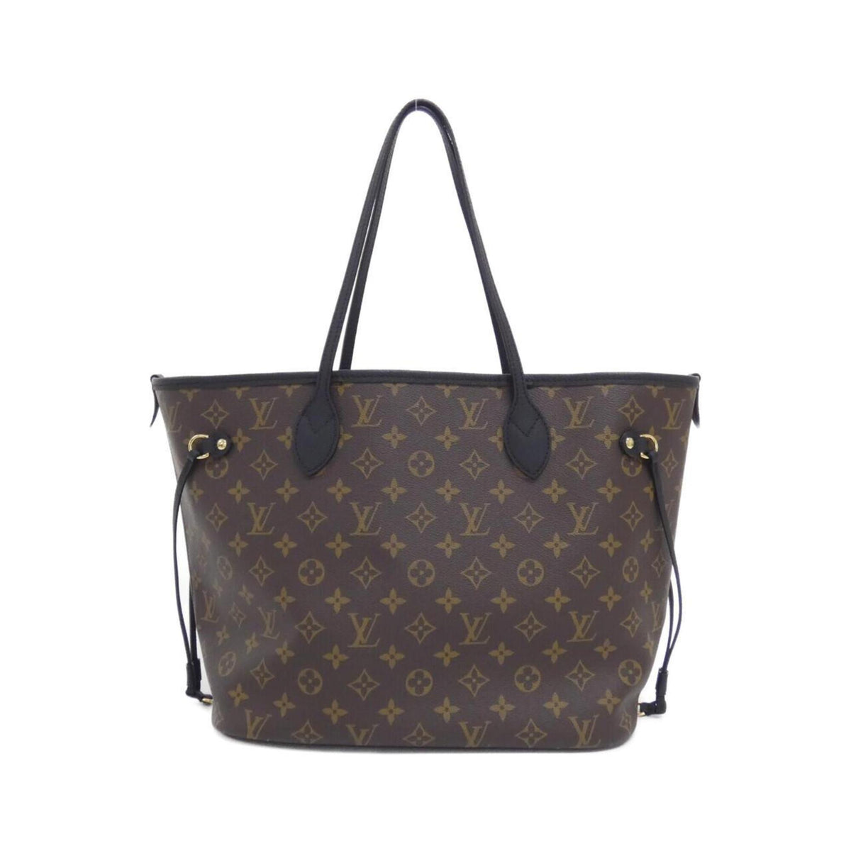 Louis Vuitton Monogram Black Marron Coated Canvas Leather Handbag Pouch (Pre-Owned)