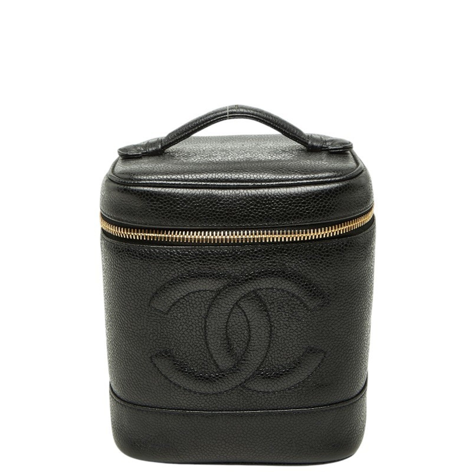 Chanel Black Grained Calfskin Vanity Bag (Pre-Owned)