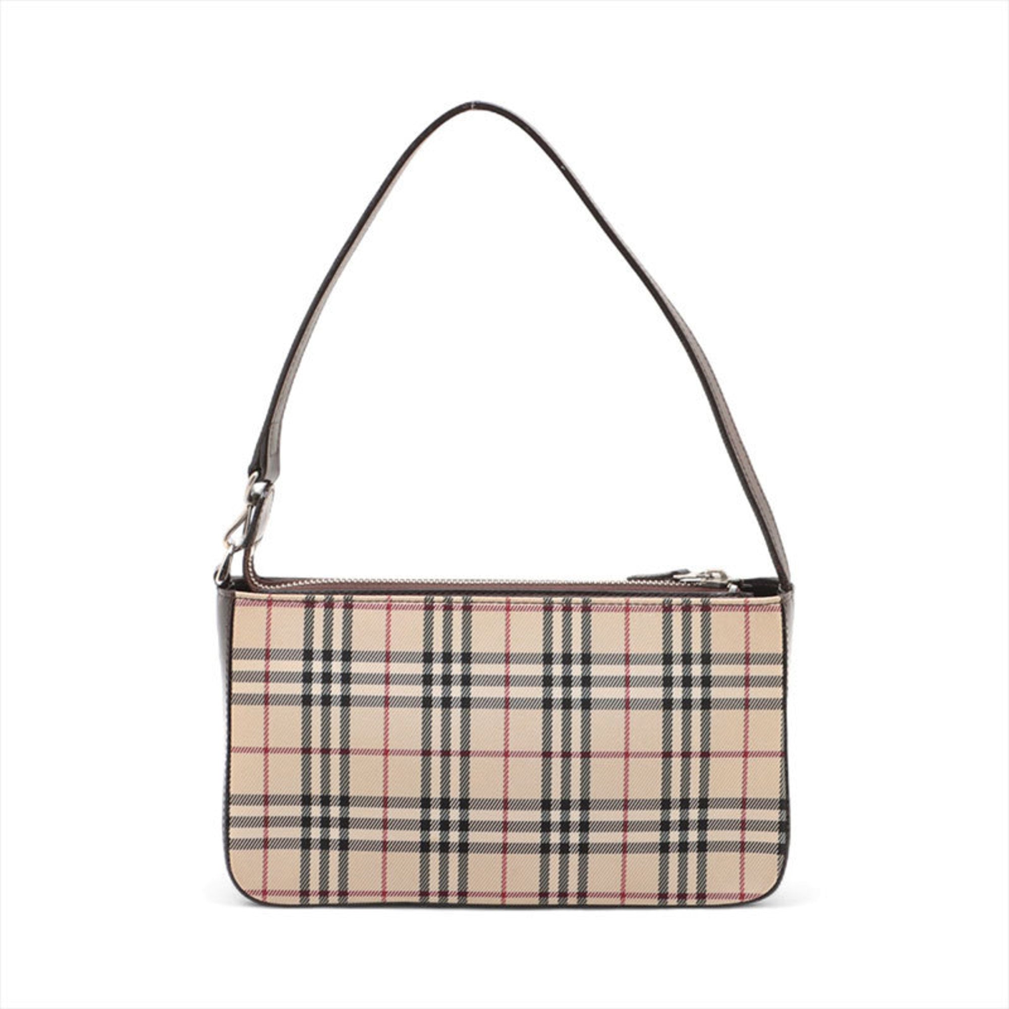Burberry Brown Canvas Shoulder Bag (Pre-Owned)