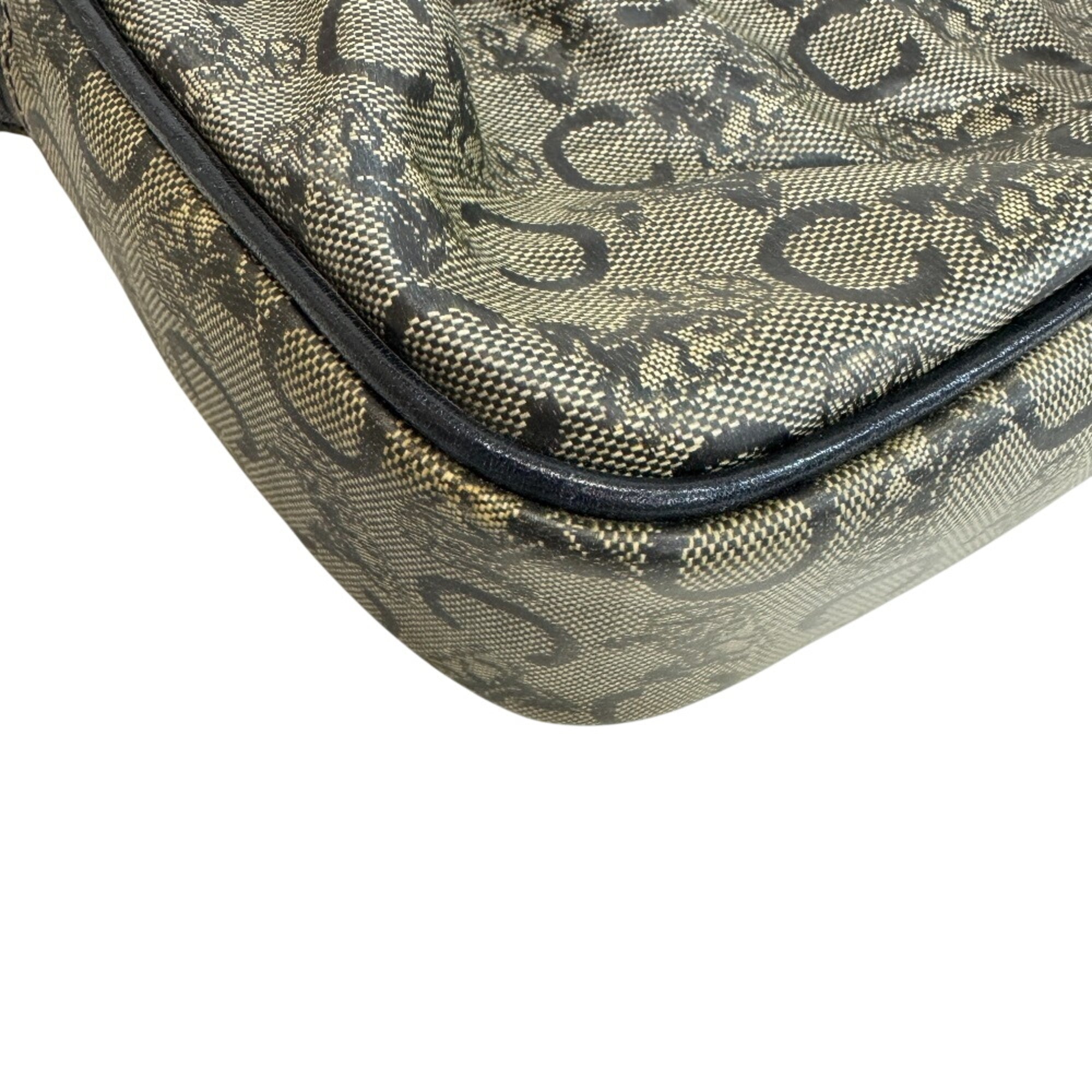 Celine Gray Navy Pvc Leather Pochette Shoulder Bag (Pre-Owned)