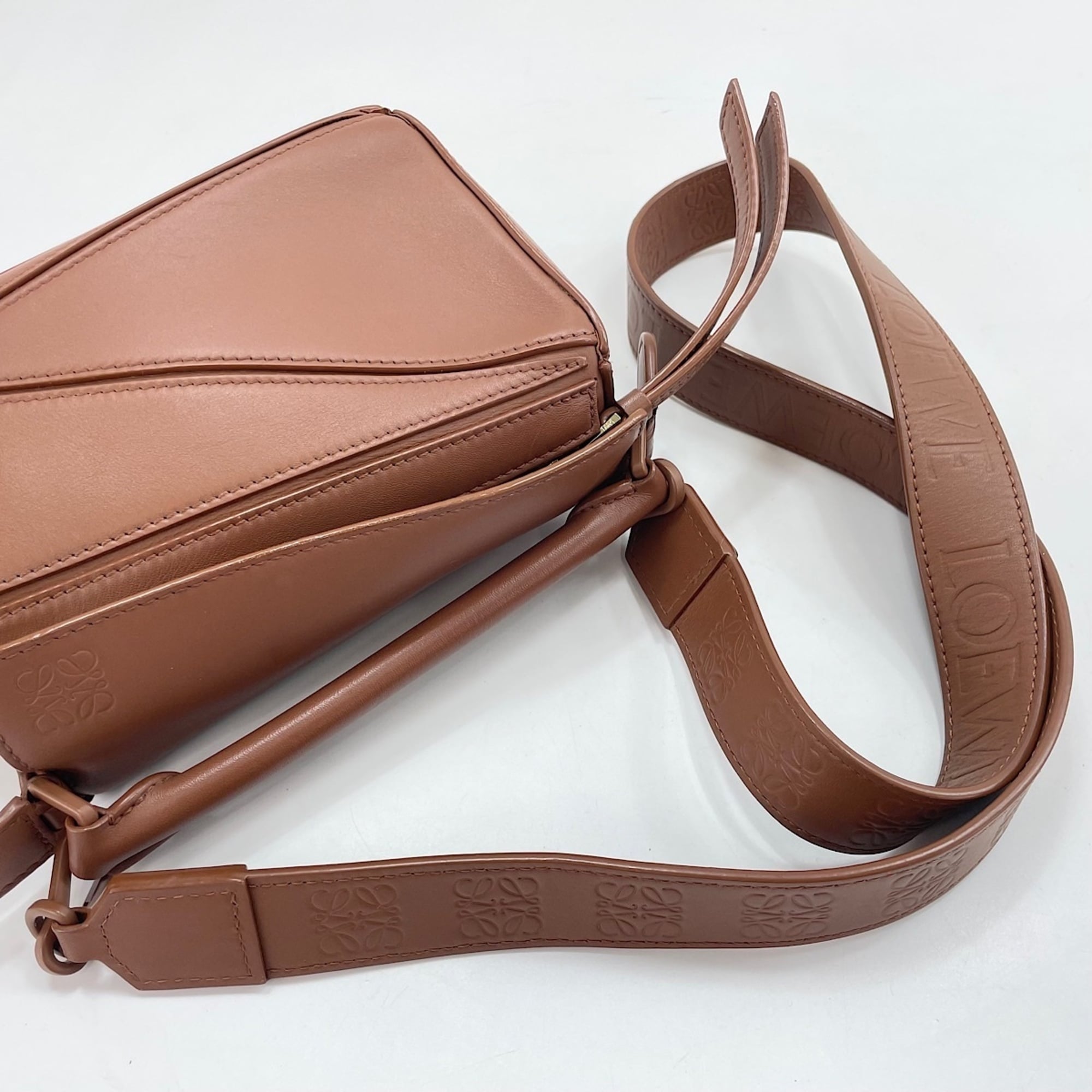 Loewe Puzzle Brown Handbag Shoulder Bag (Pre-Owned)