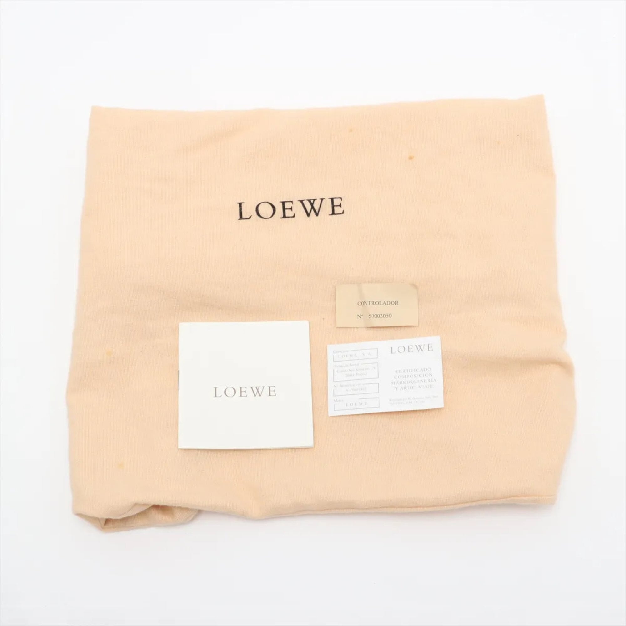 Loewe Blue Brown Leather Handbag Tote Bag (Pre-Owned)