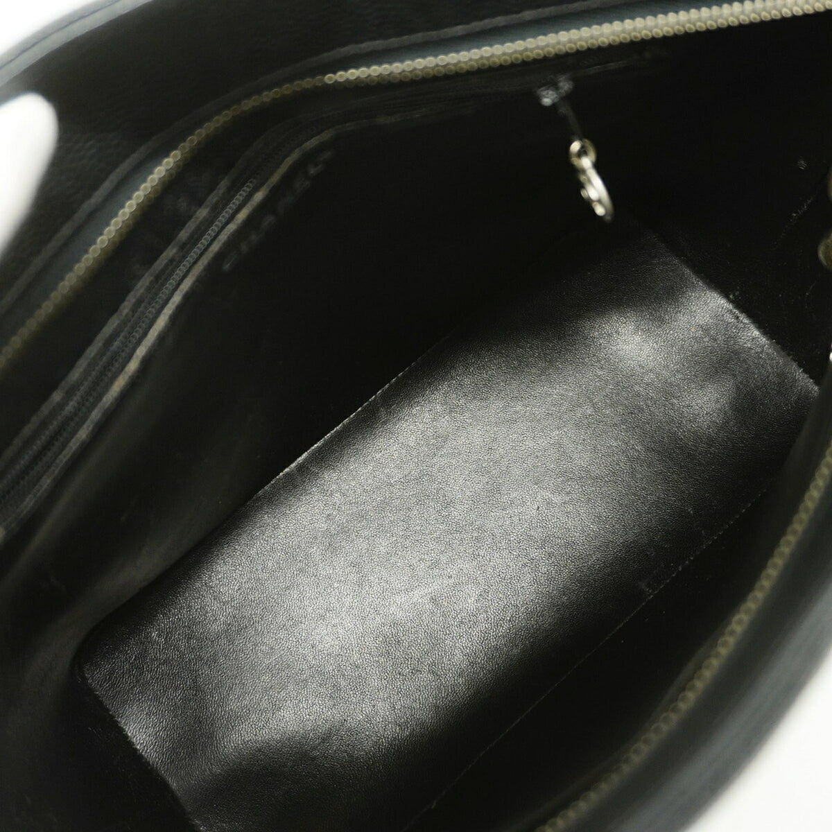Chanel Black Grained Calfskin Tote Bag (Pre-Owned)
