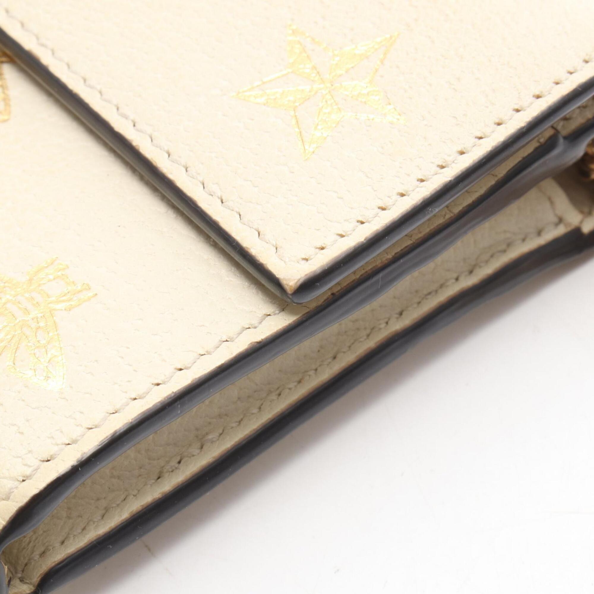 Gucci Gold Ivory Leather Long Wallet (Bi-Fold) (Pre-Owned)