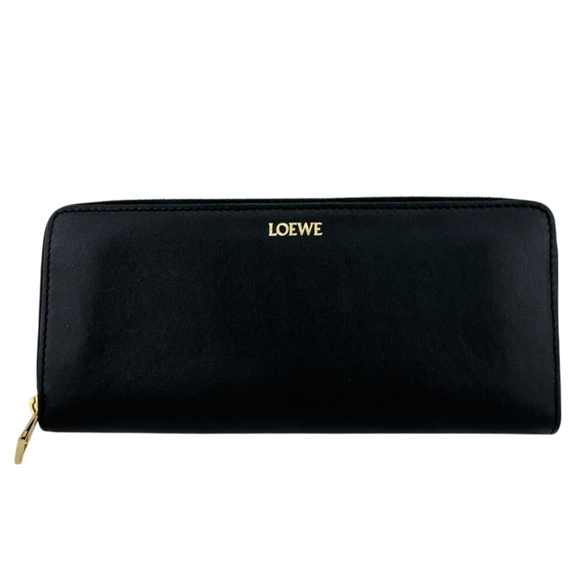 Loewe Black Orange Leather Long Wallet (Bi-Fold) (Pre-Owned)