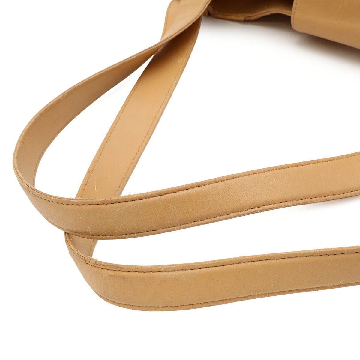 Chanel Beige Leather Handbag Pouch (Pre-Owned)
