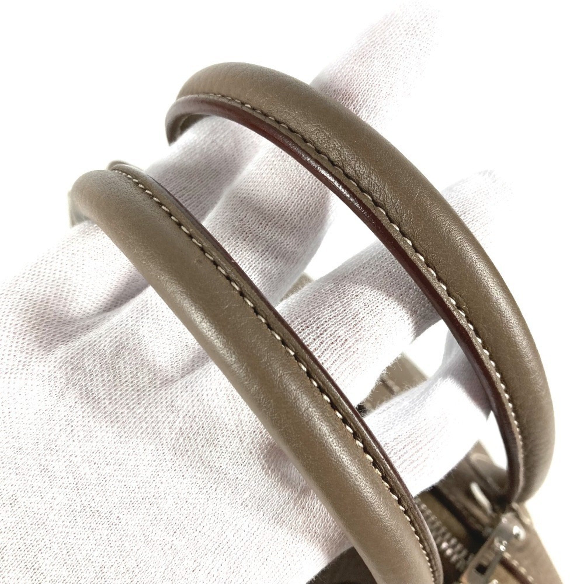 Hermes Bolide Etoupe Gray Gray Taurillon Clemence Leather Handbag Shoulder Bag Tote Bag (Pre-Owned)