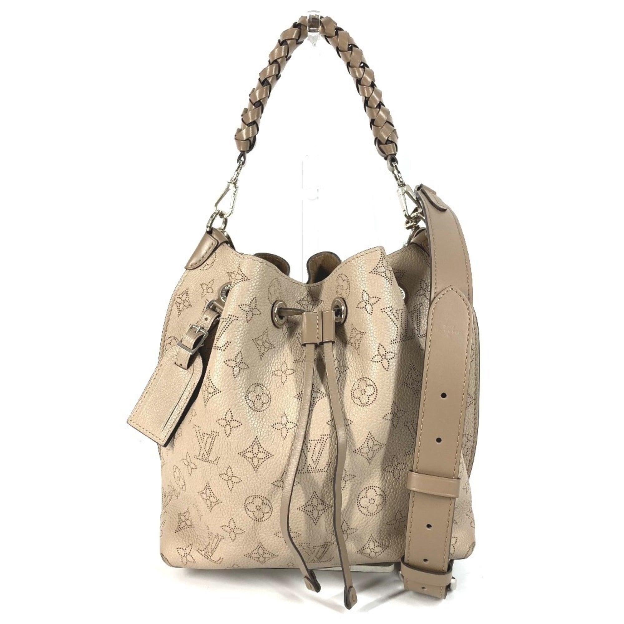 Louis Vuitton Beige Monogram Leather Handbag Shoulder Bag (Pre-Owned)