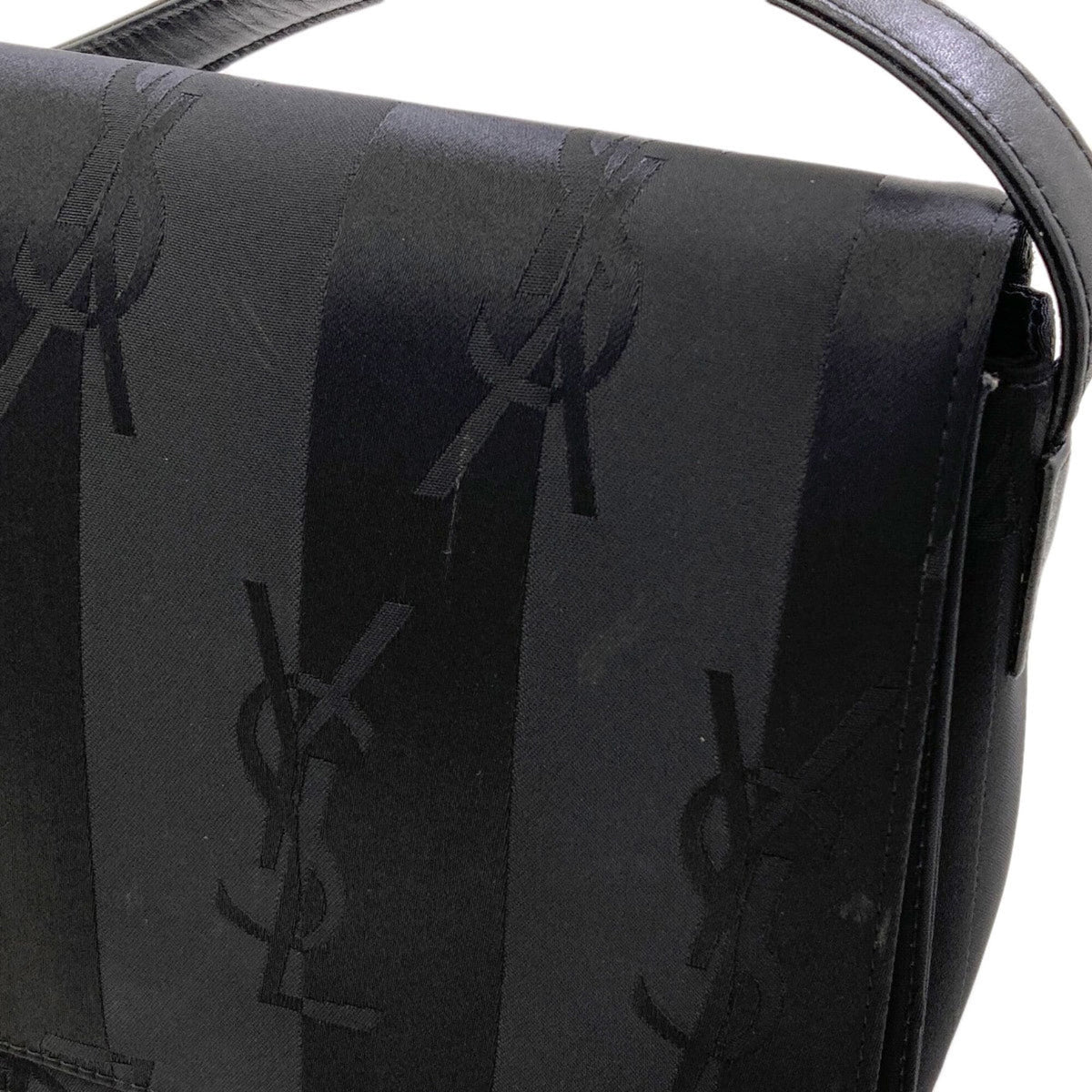 Yves Saint Laurent Black Nylon Canvas Leather Shoulder Bag (Pre-Owned)