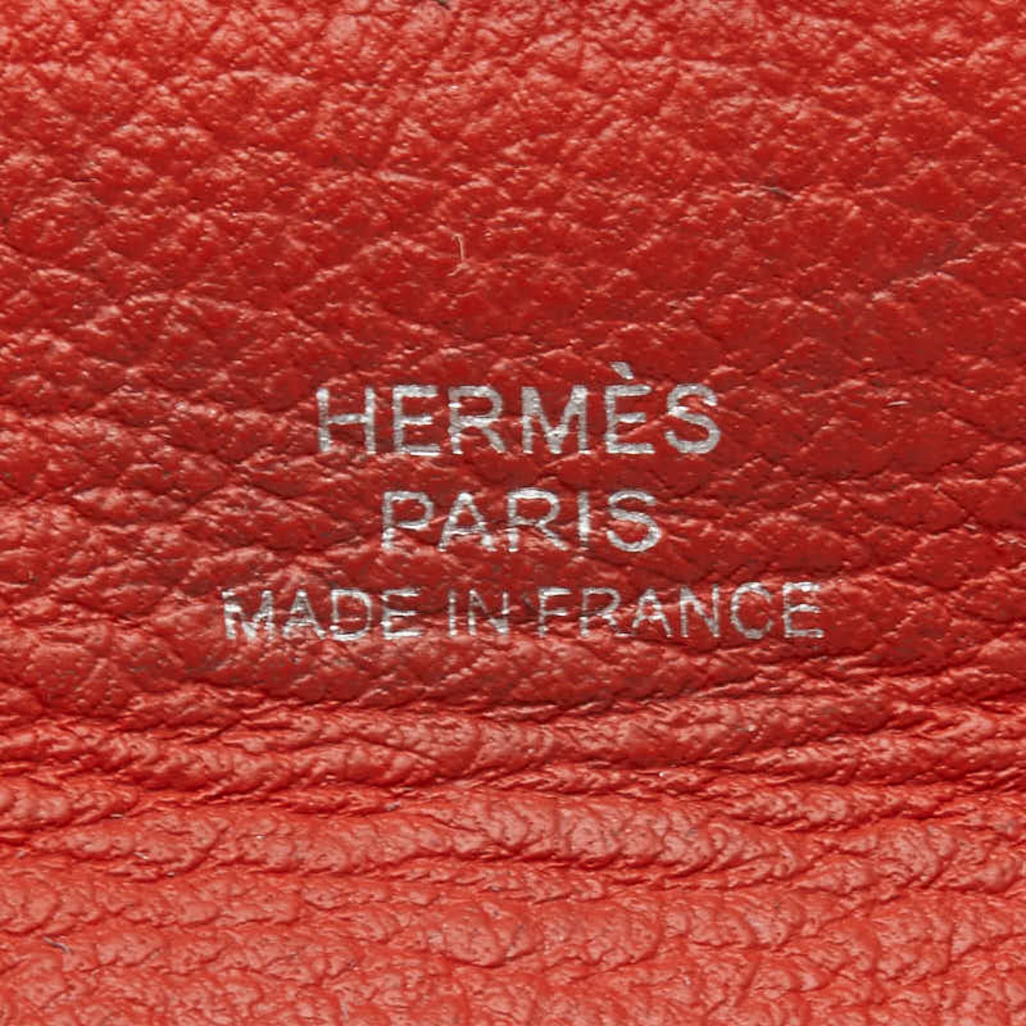 Hermes Red Color Leather Coin Purse/Coin Case (Pre-Owned)