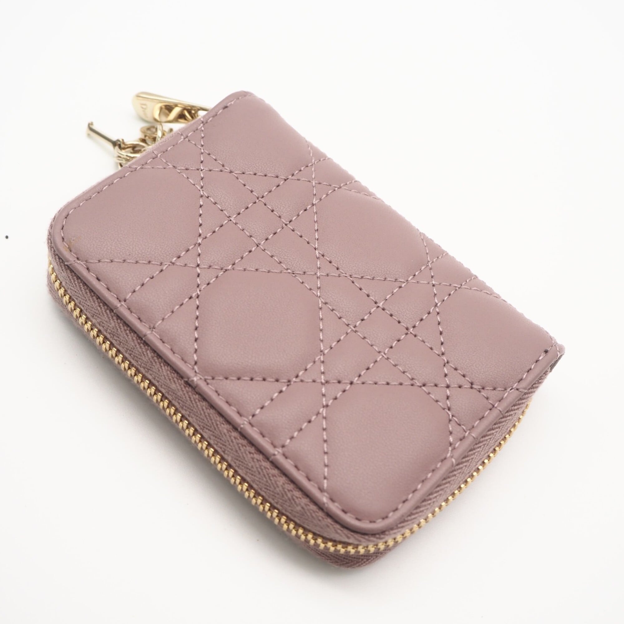 Christian Dior Purple Leather Coin Purse/Coin Case (Pre-Owned)