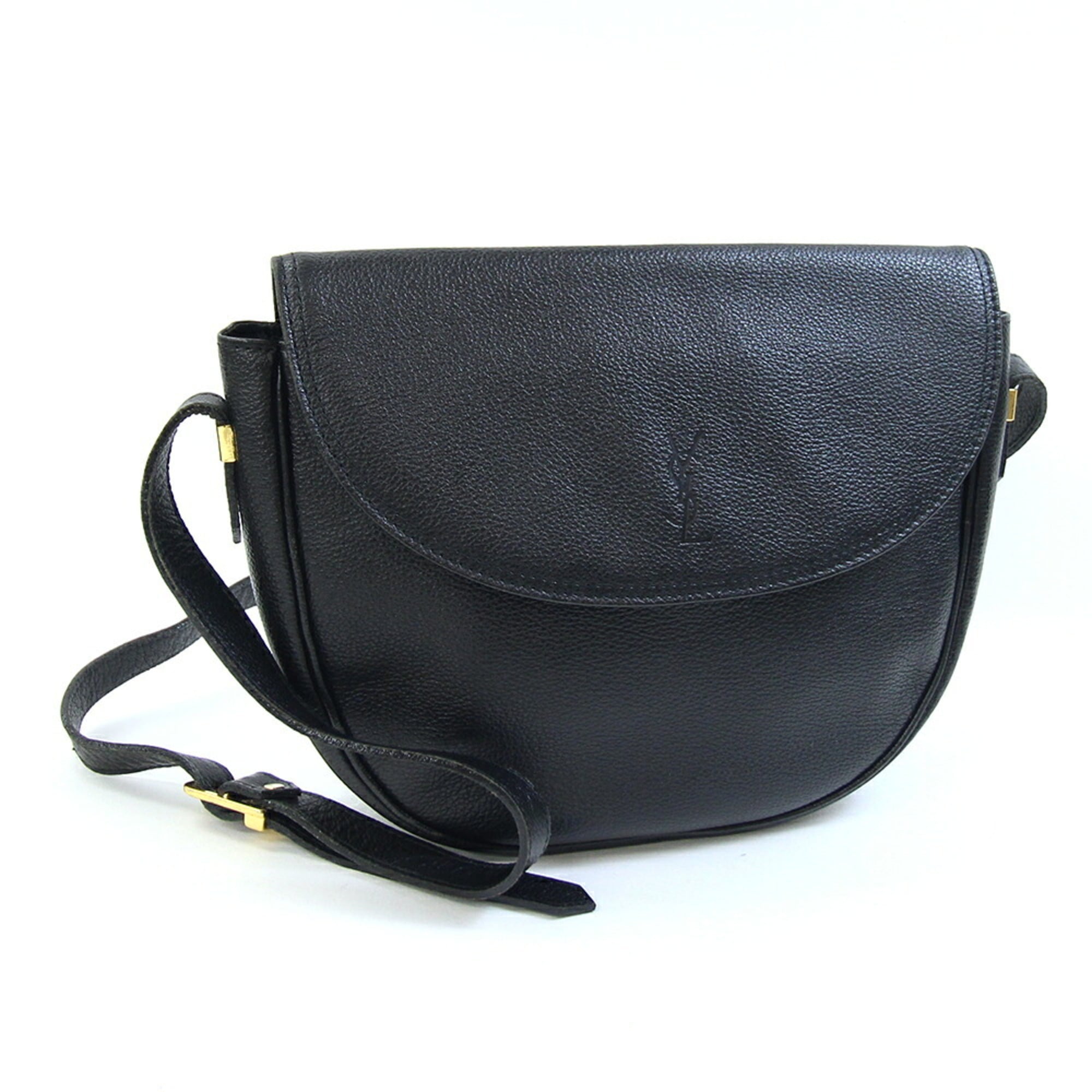 Yves Saint Laurent Black Leather Shoulder Bag (Pre-Owned)