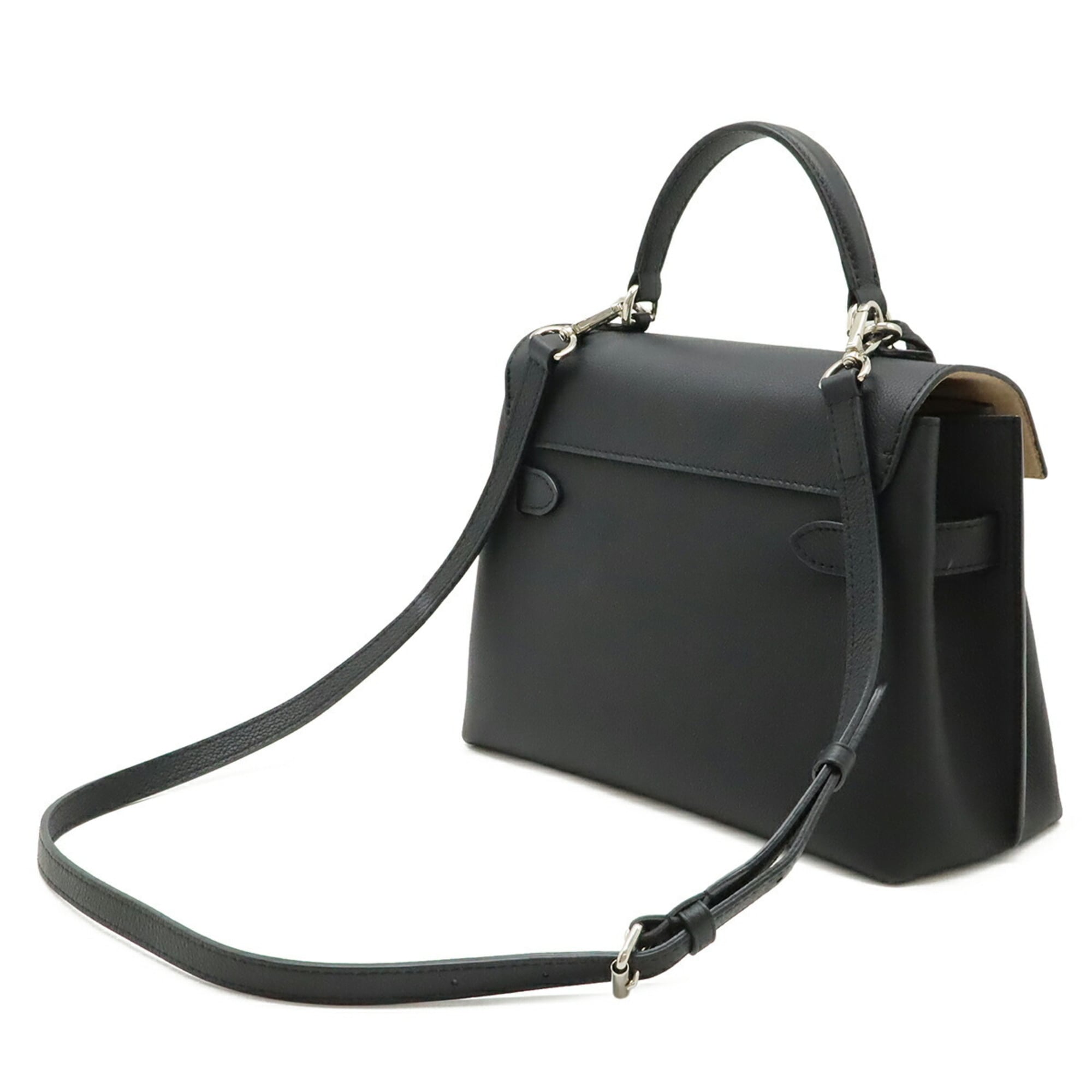 Louis Vuitton Black Noir White Leather Handbag Shoulder Bag (Pre-Owned)