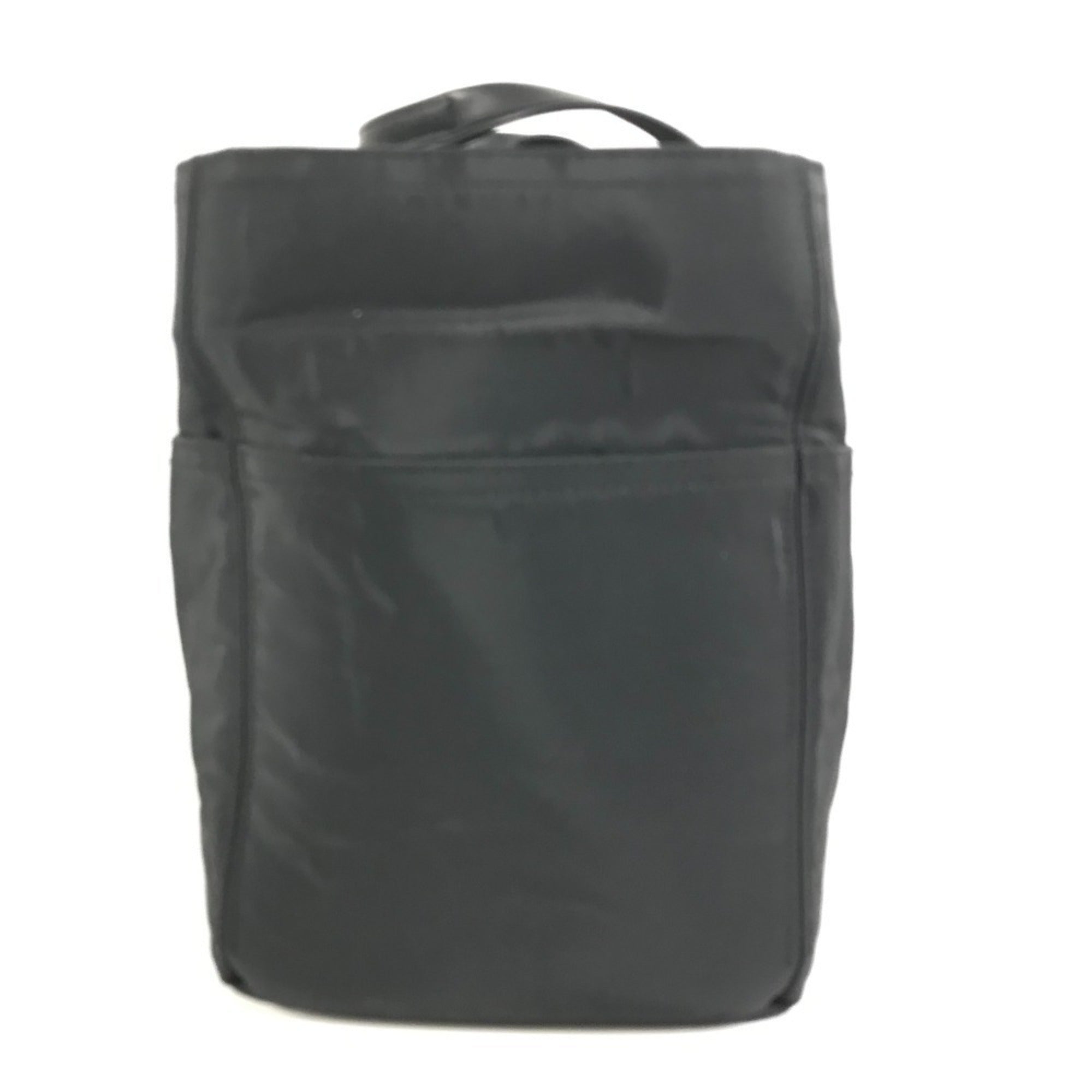 Hermes Black Leather Nylon Boston Bag Handbag Tote Bag (Pre-Owned)