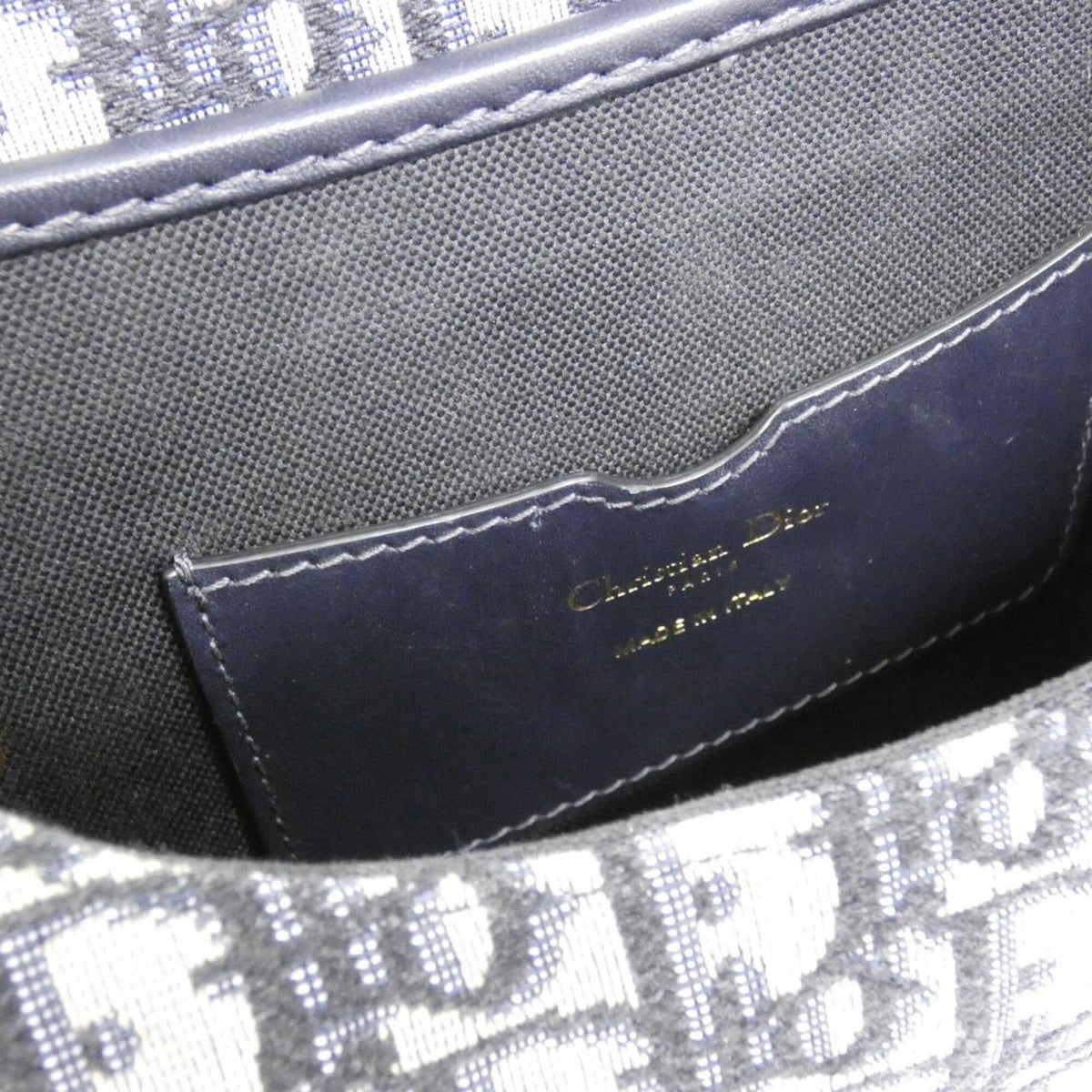 Christian Dior Blue Canvas Leather Shoulder Bag (Pre-Owned)