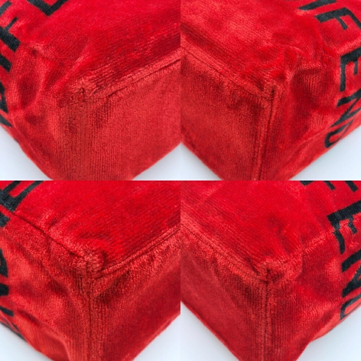 Fendi Red Color Leather Shoulder Bag Tote Bag (Pre-Owned)