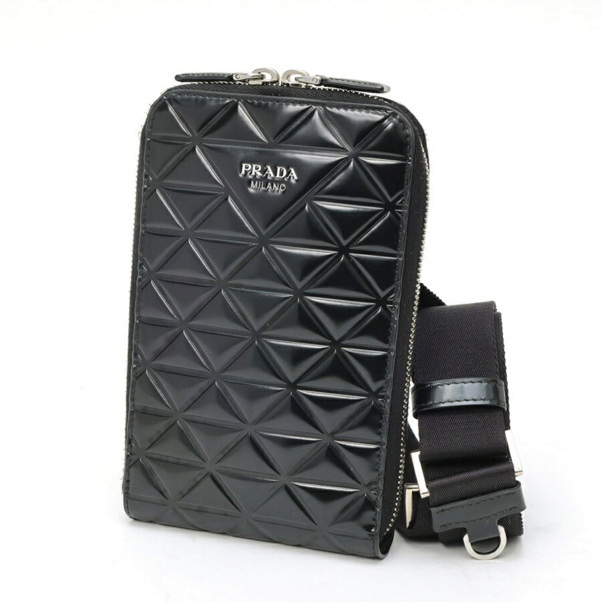 Prada Black Patent Leather Pouch (Pre-Owned)